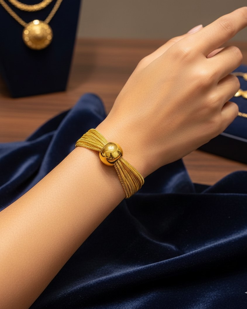 Ball Design Bracelet in One Gram Gold Plated