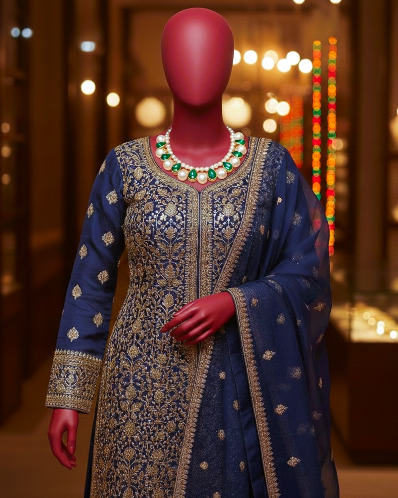 Pearl & Green Statement Necklace