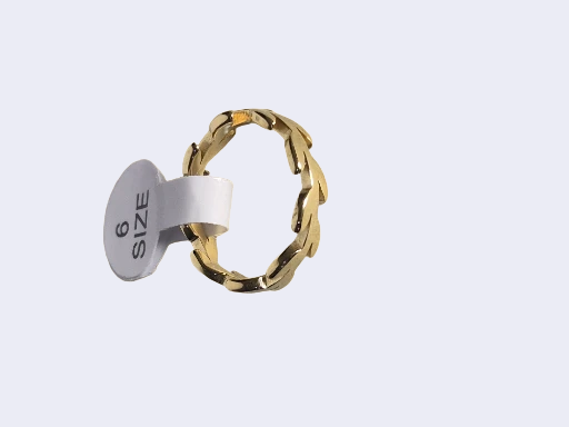 Olive Leaf Design Ring Gold Plated