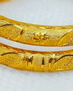 Dana Cut One Gram Gold Plated Bangle