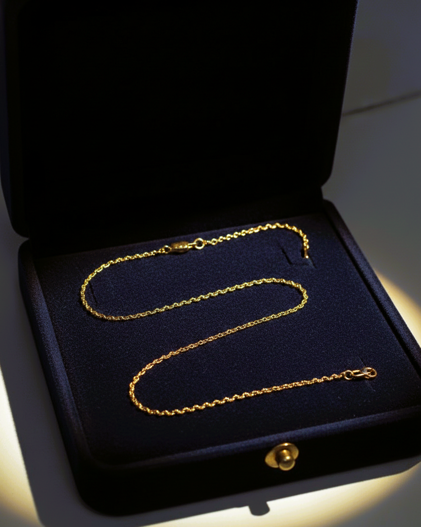 Semi Twist Design Chain Gold Plated