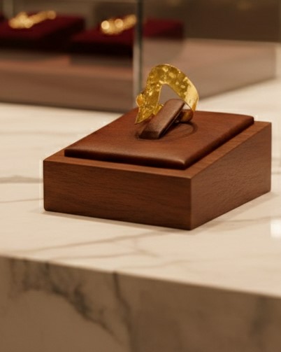 Bend Design Gold Plated Ring Anti Tarnish Jewellery