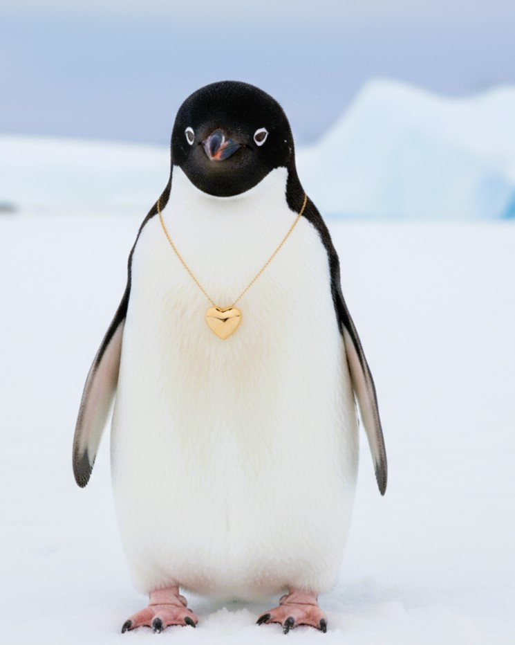 Gold Heart Pendant Necklace & Earrings Set