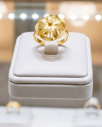 Floral Ring One Gram Gold Plated