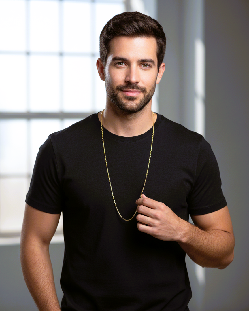 Semi Twist Design Chain Gold Plated