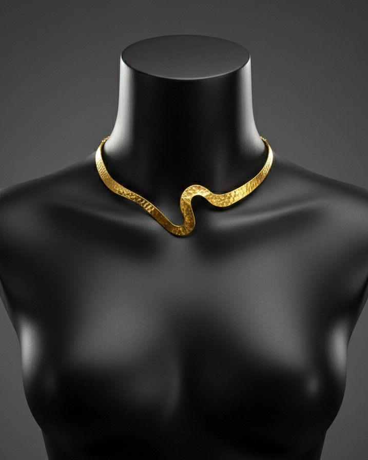 Snake Wave Design Necklace