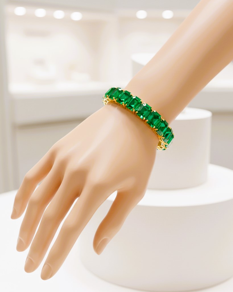 Emerald Style Bangle in One Gram Gold Plating