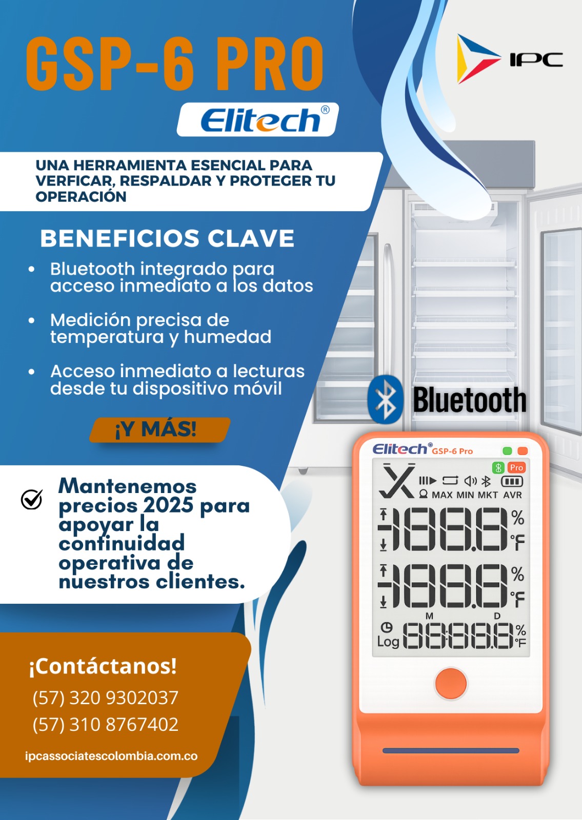 Termóhigrometro Registrador GSP-6 PRO Bluetooth