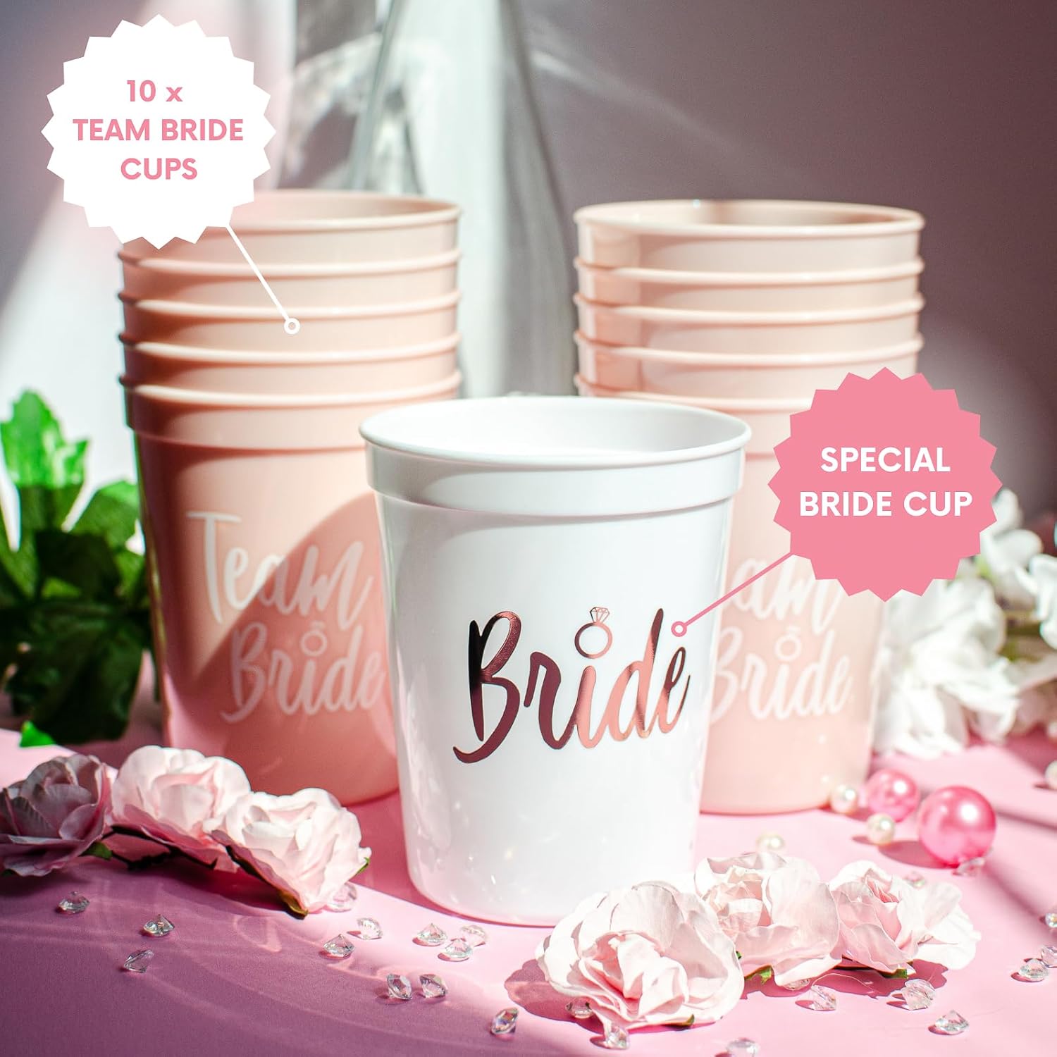 Team Bride Bachelorette Party Cups - 11 count