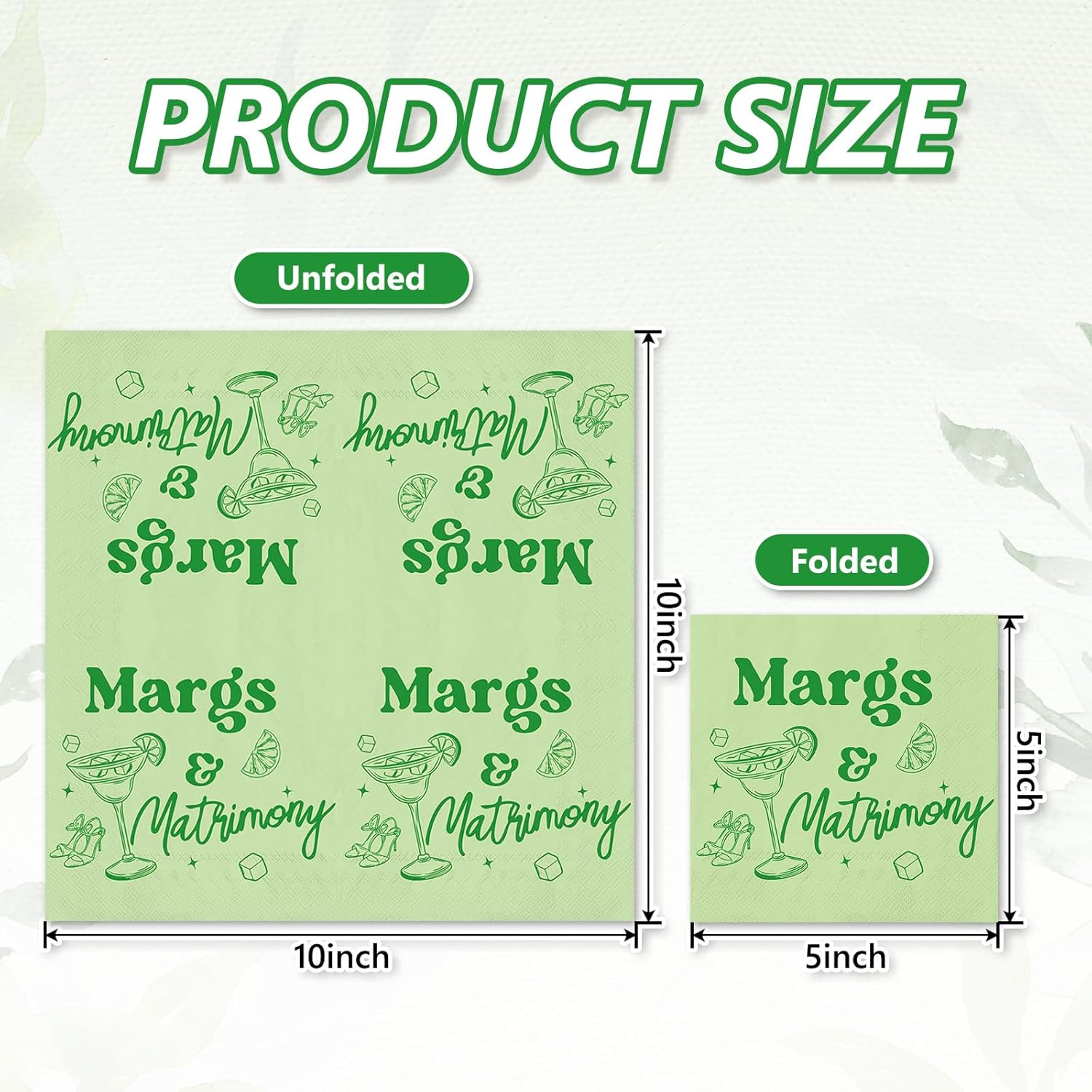 25 Pcs Margs and Matrimony Cocktail Napkin