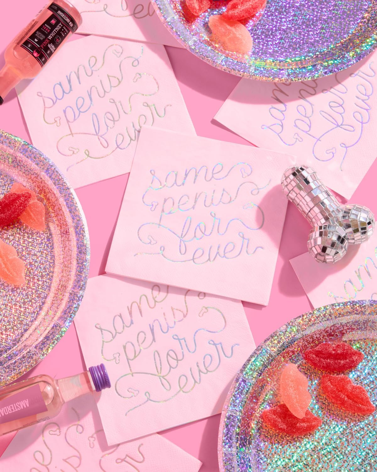 Bachelorette Party Napkins - Iridescent Foil, 25 count