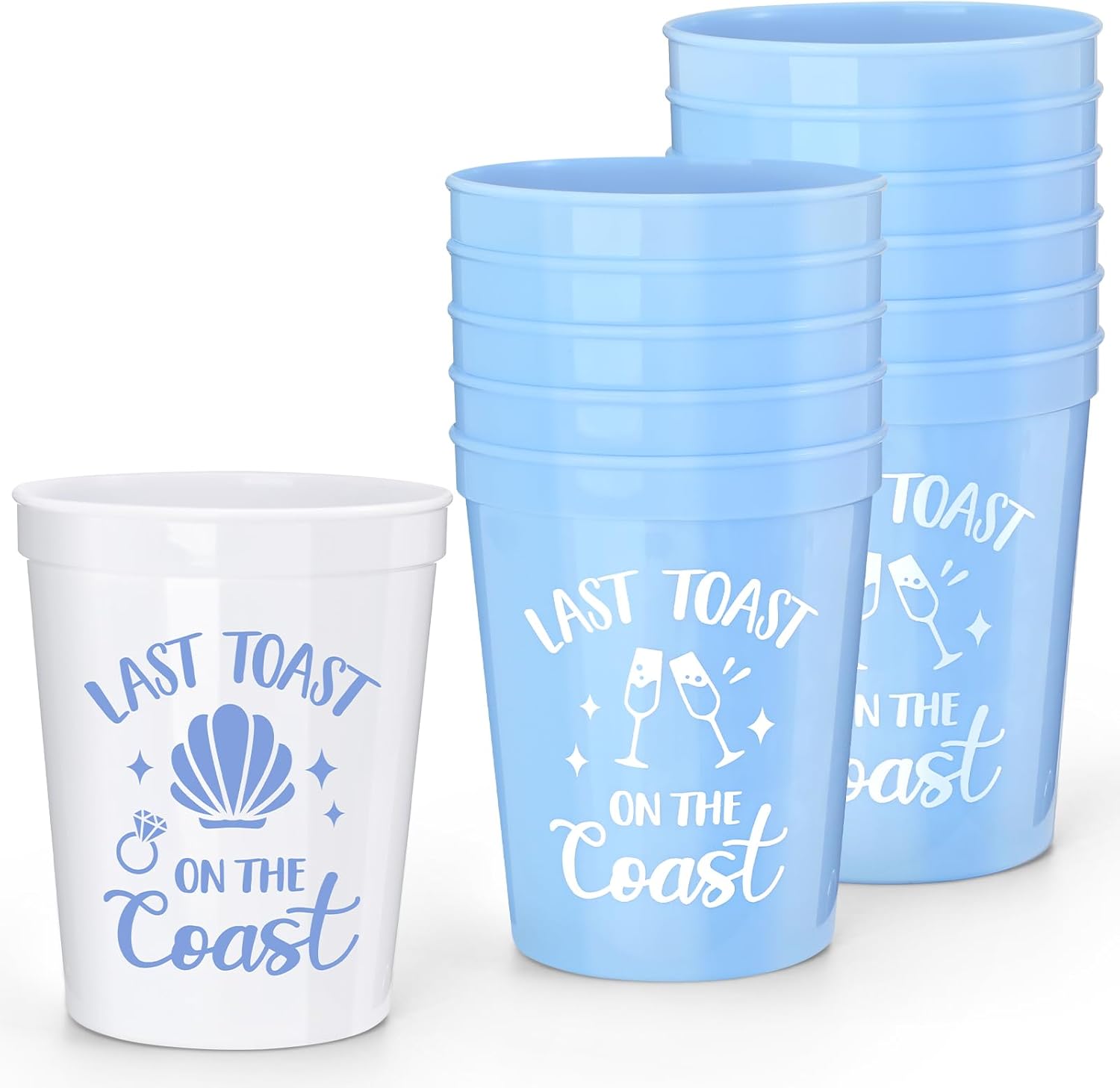 Last Toast On The Coasts 12PCS Costal Stadium Cups