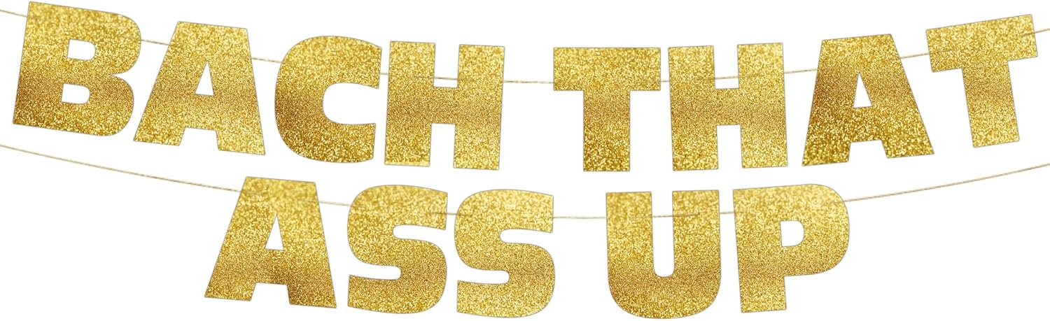 Bachelorette Gold Glitter Banner