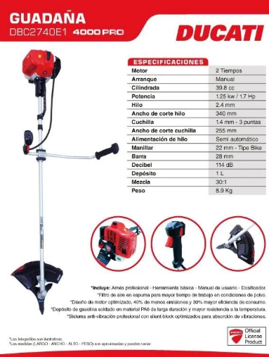 Guadaña Ducati DBC2740E1 4000 Pro