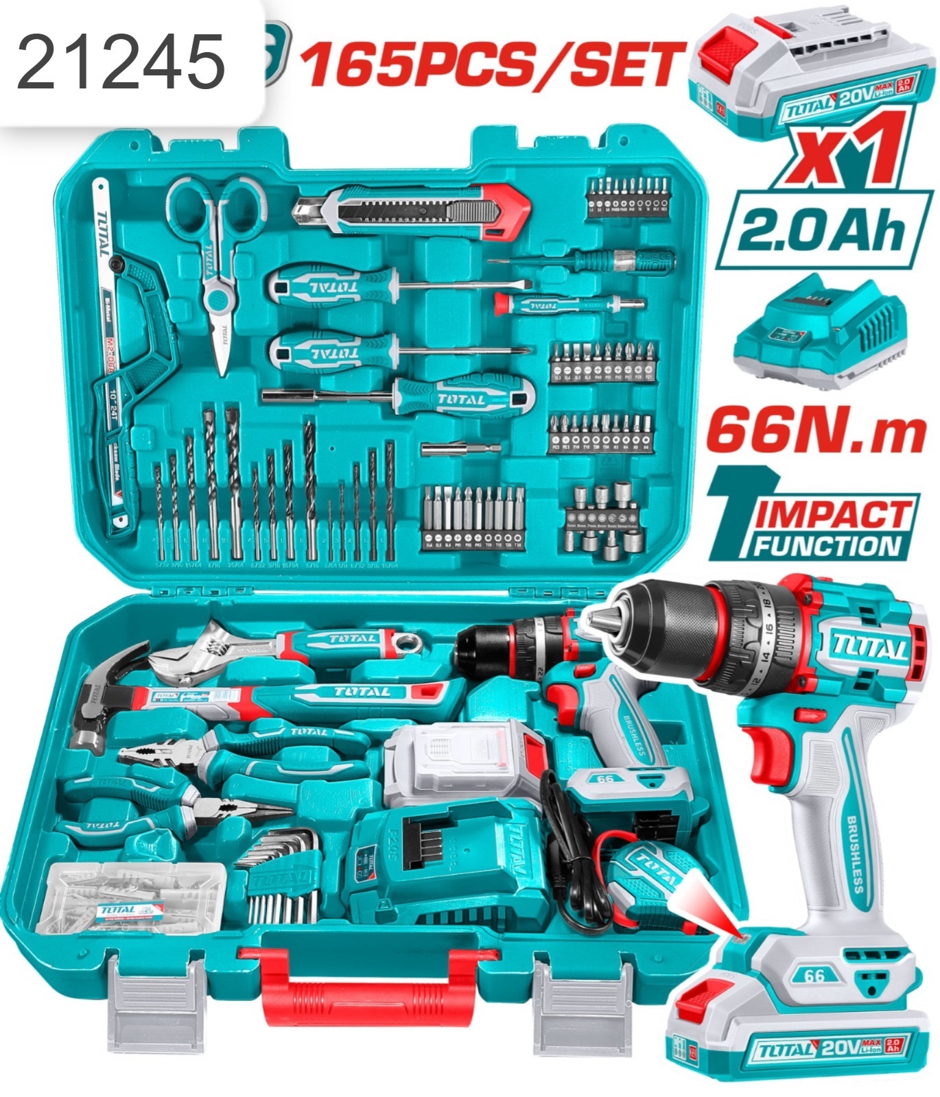 Juego de Herramientas Eléctricas 165 Piezas