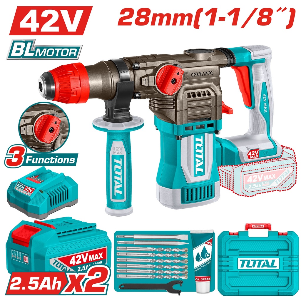 Rotomartillo Inalámbrico TOTAL 42V