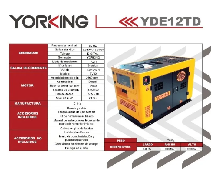 Planta Eléctrica Yorking 45kVA