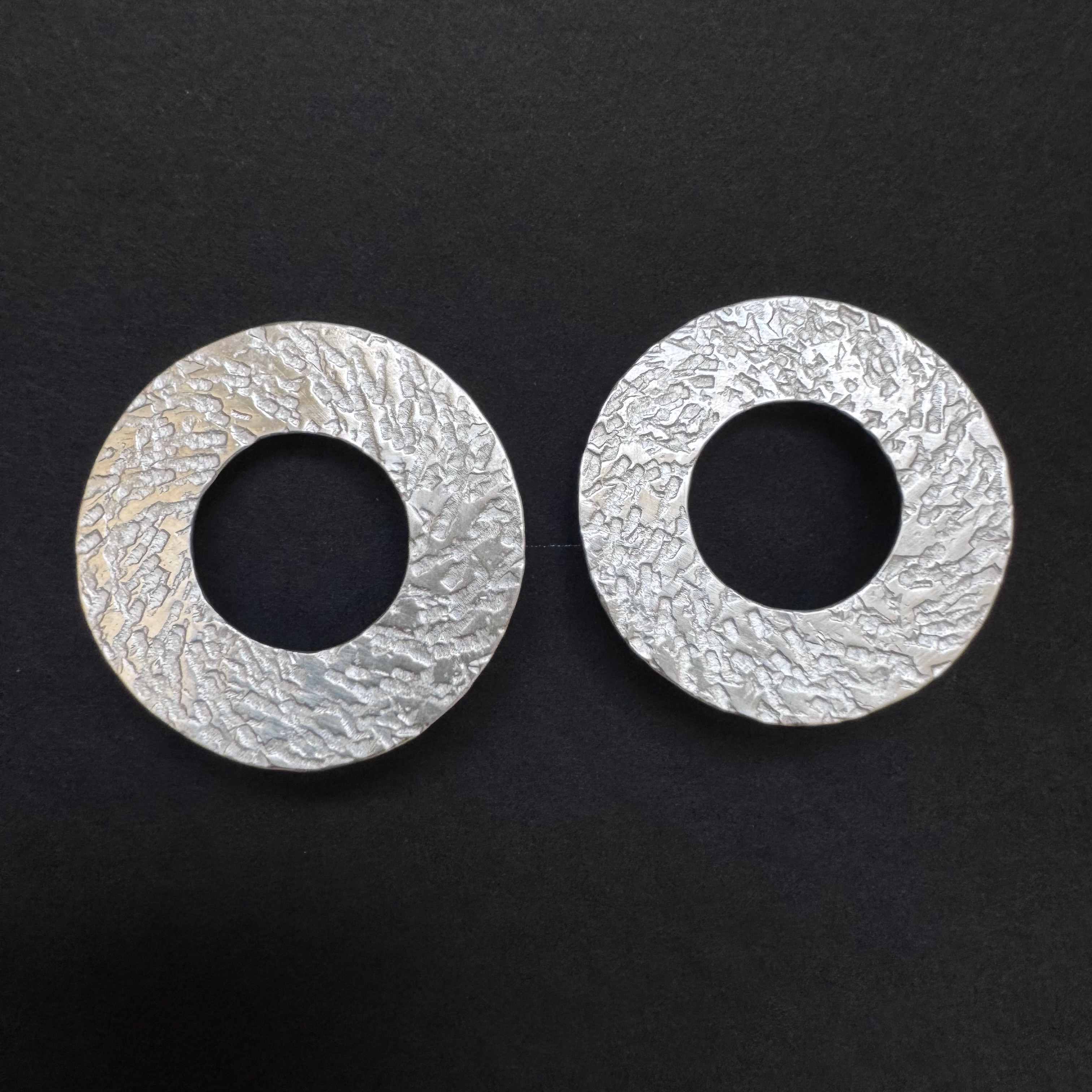 Boucles d’oreilles rondes texturées