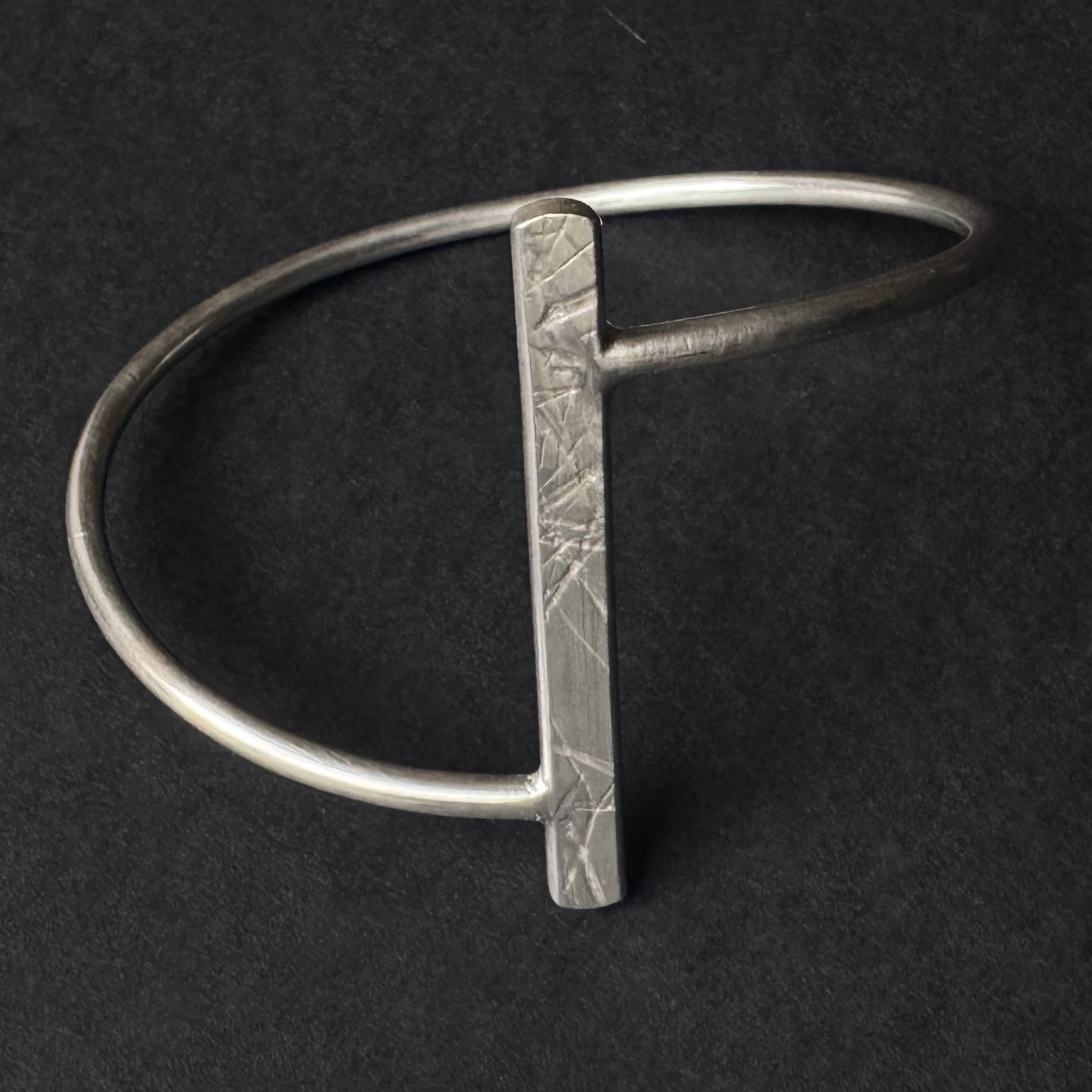 Bracelet Manchette Argent Minimaliste