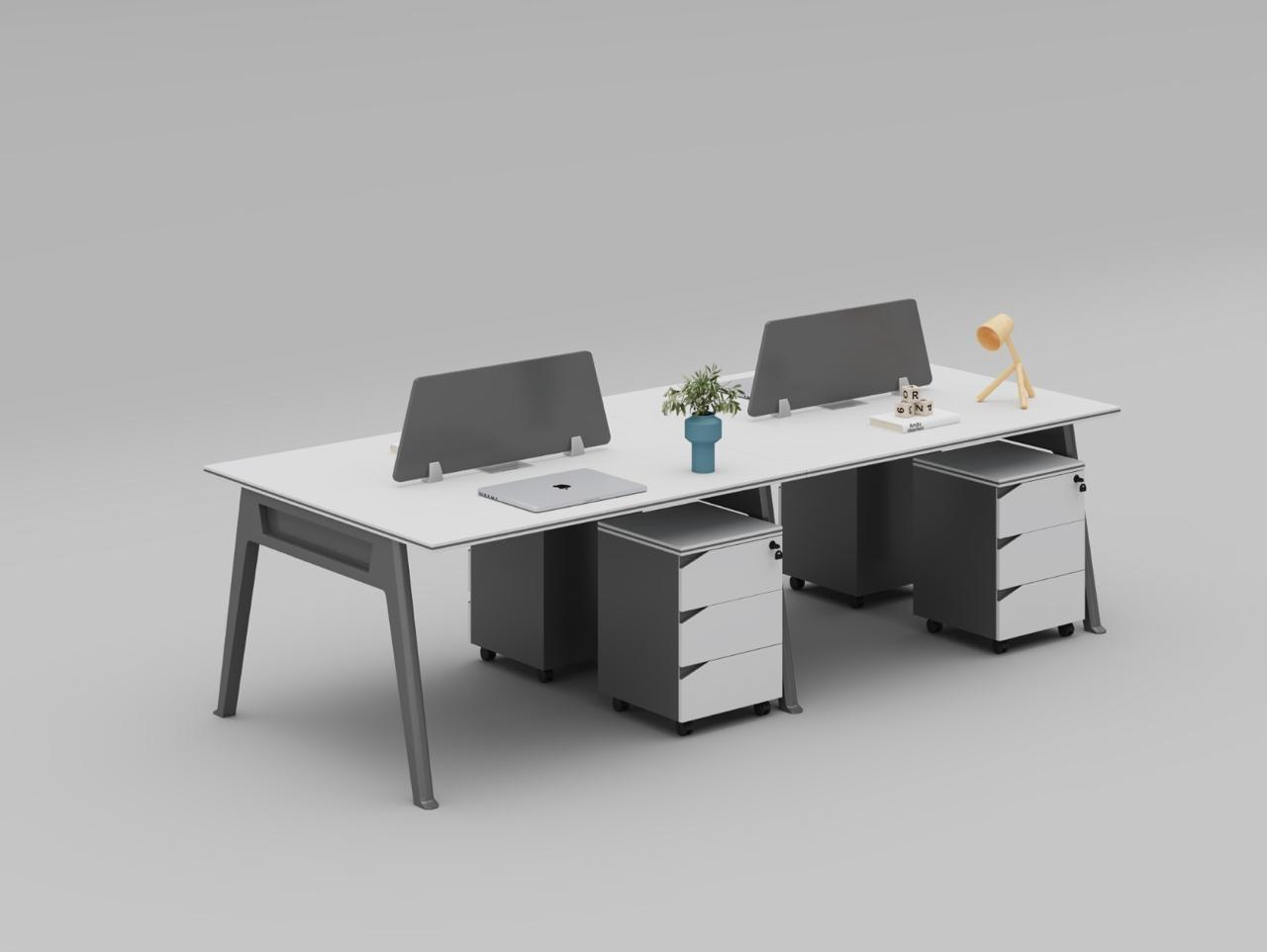 Modern Dual Workstation Desk