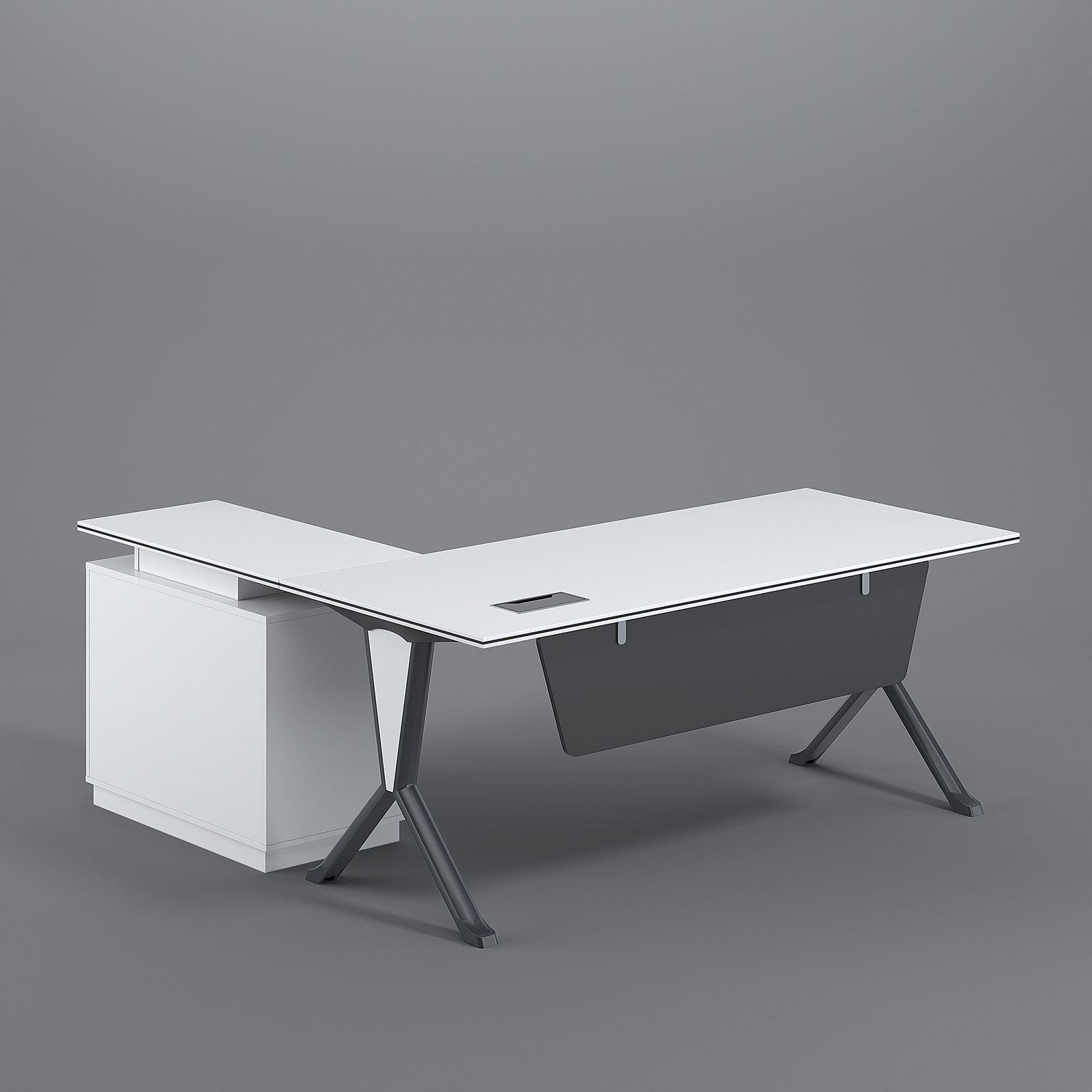 Modern L-Shaped Office Desk