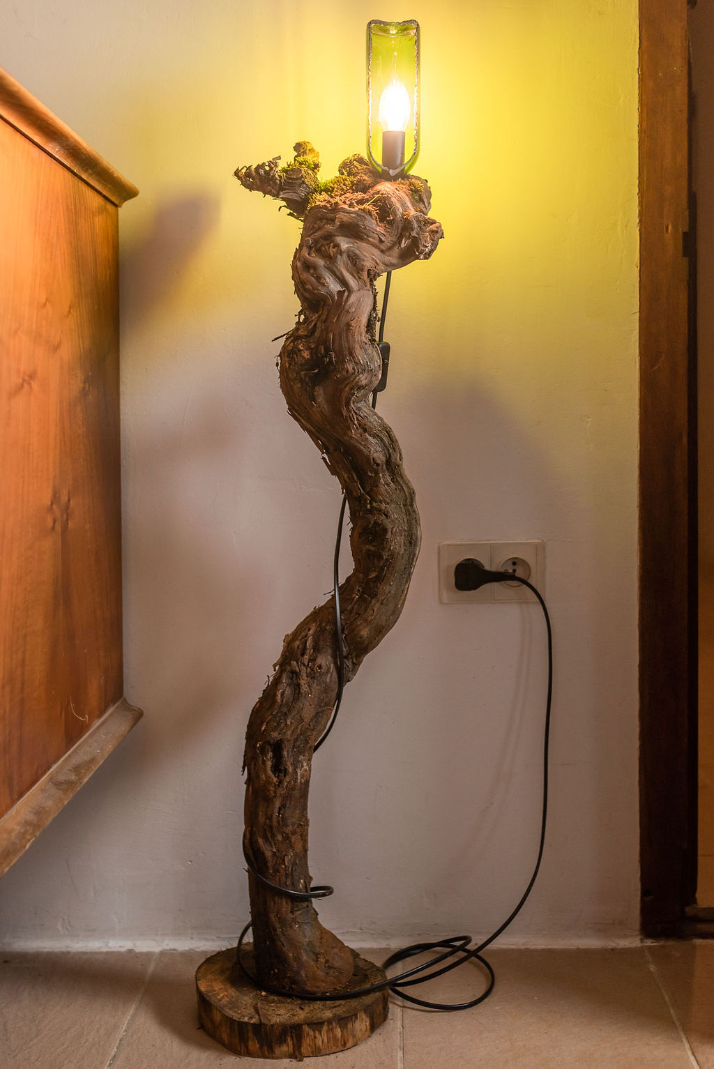 Lampe "Granda tranĉita botelo"