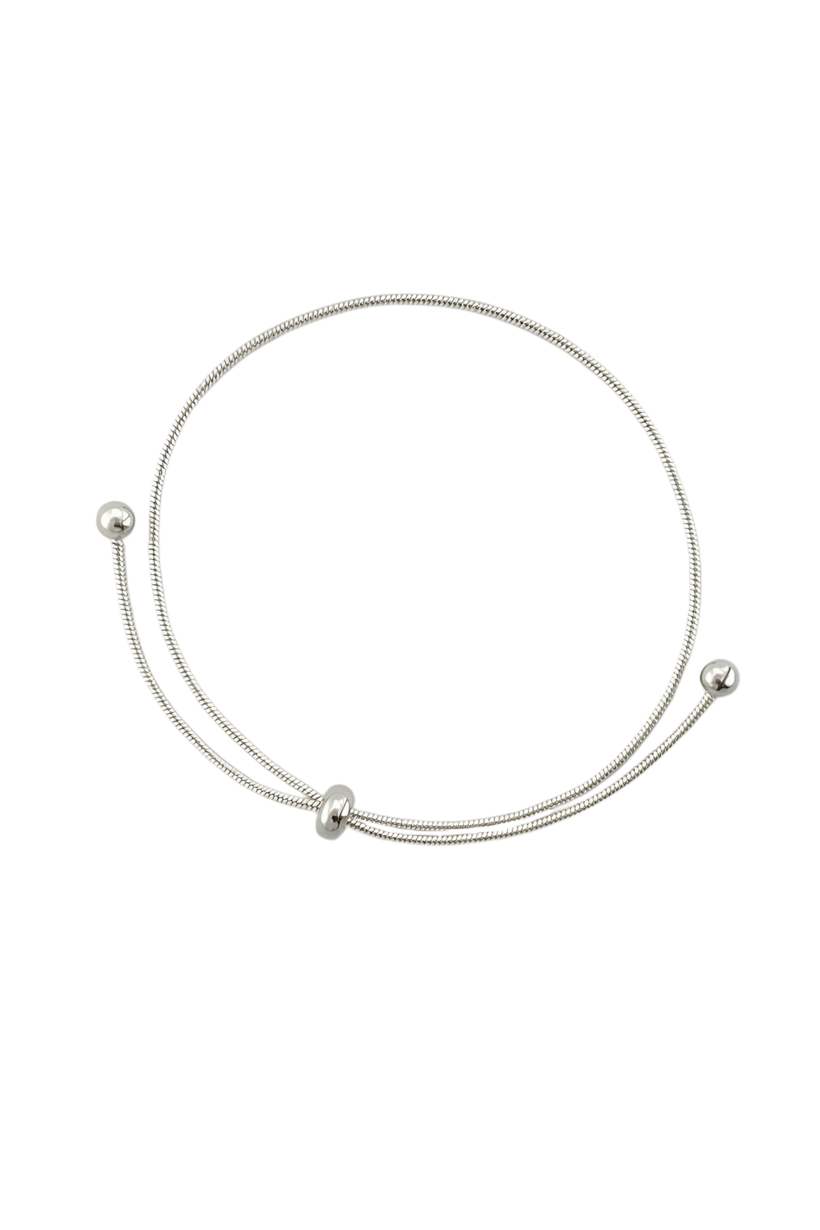 Adjustable round snake chain bracelet