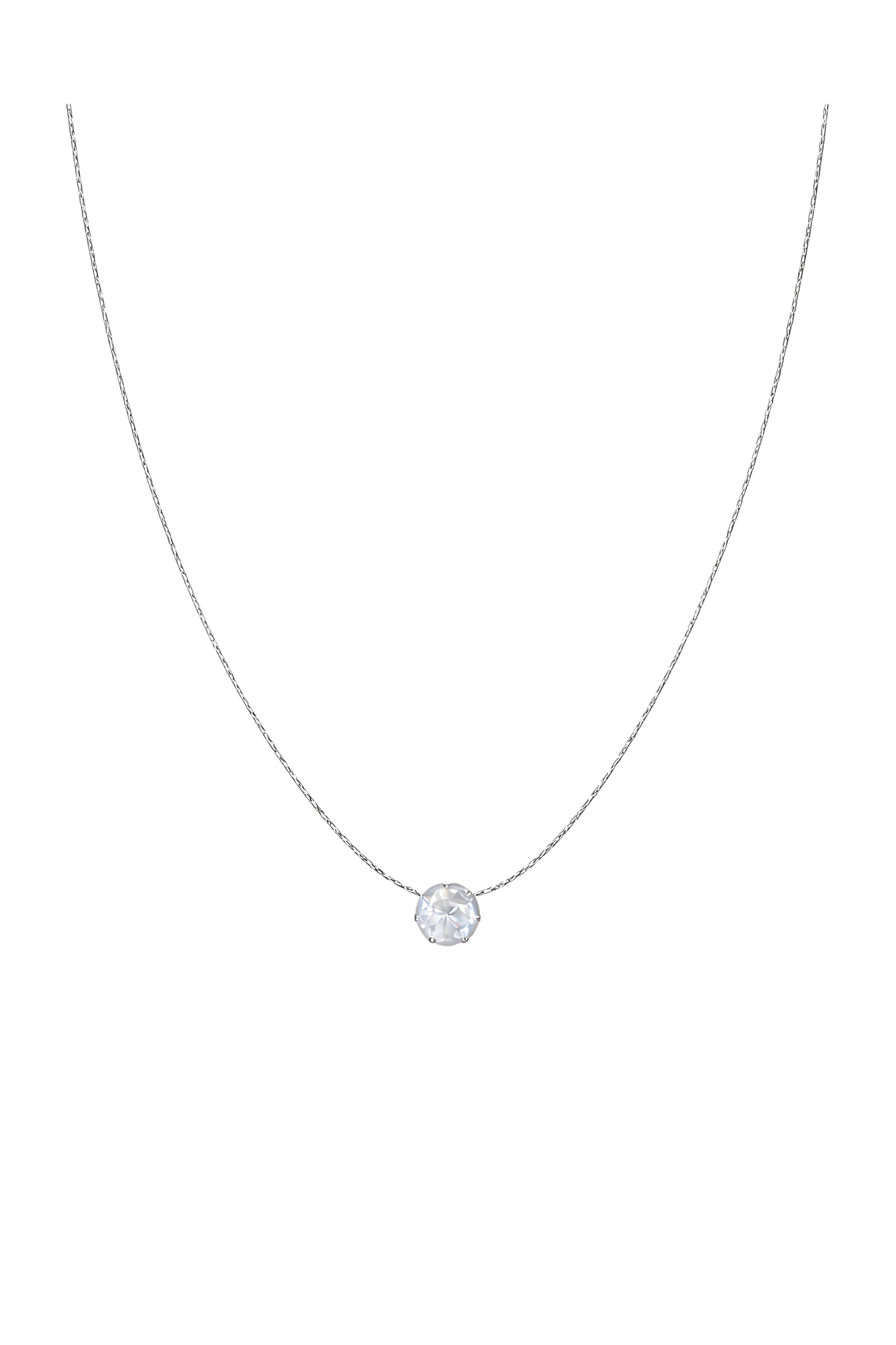 Silver crystal necklace