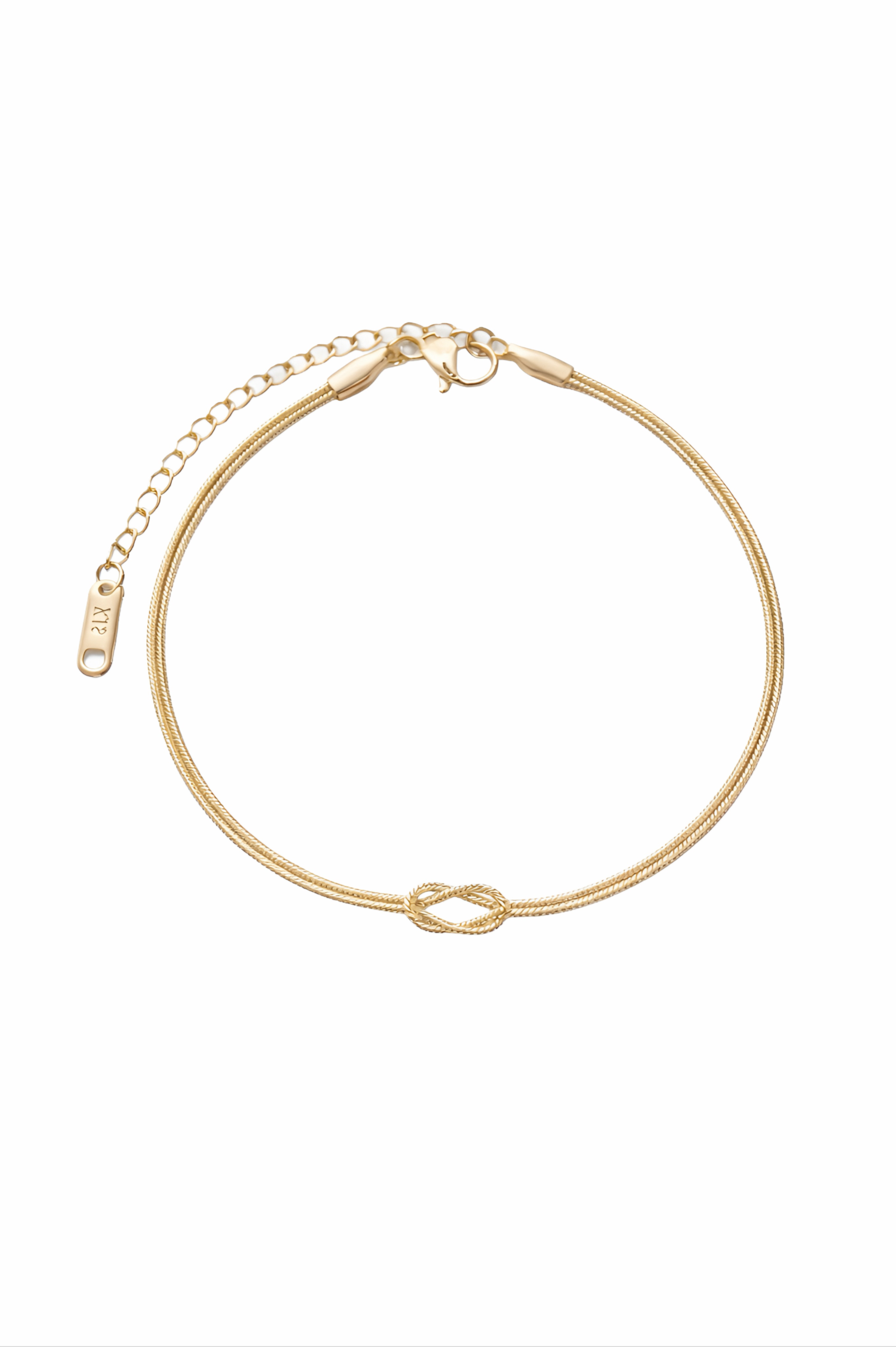 Double bracelet with a knot