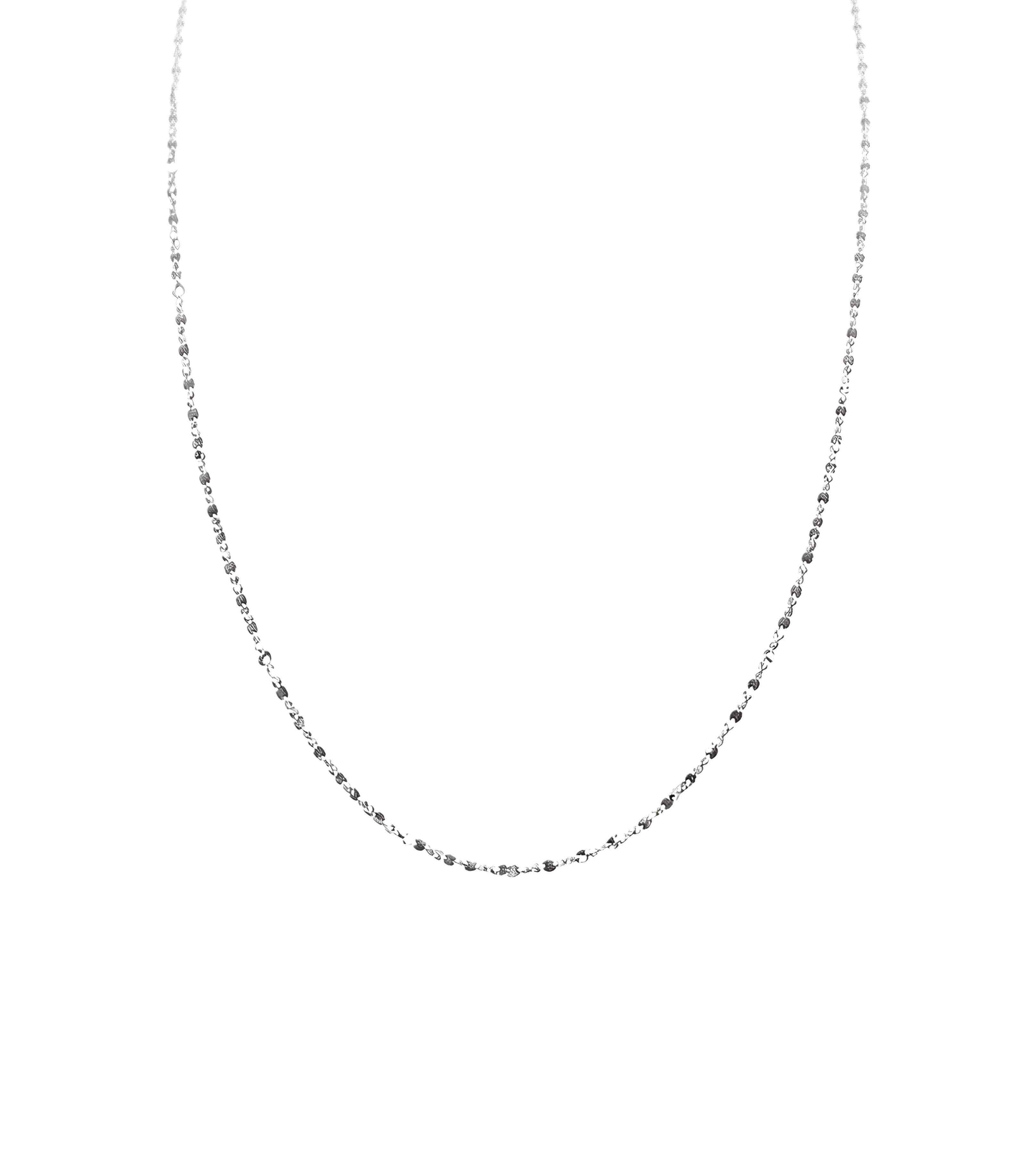 Silver necklace with reflective links