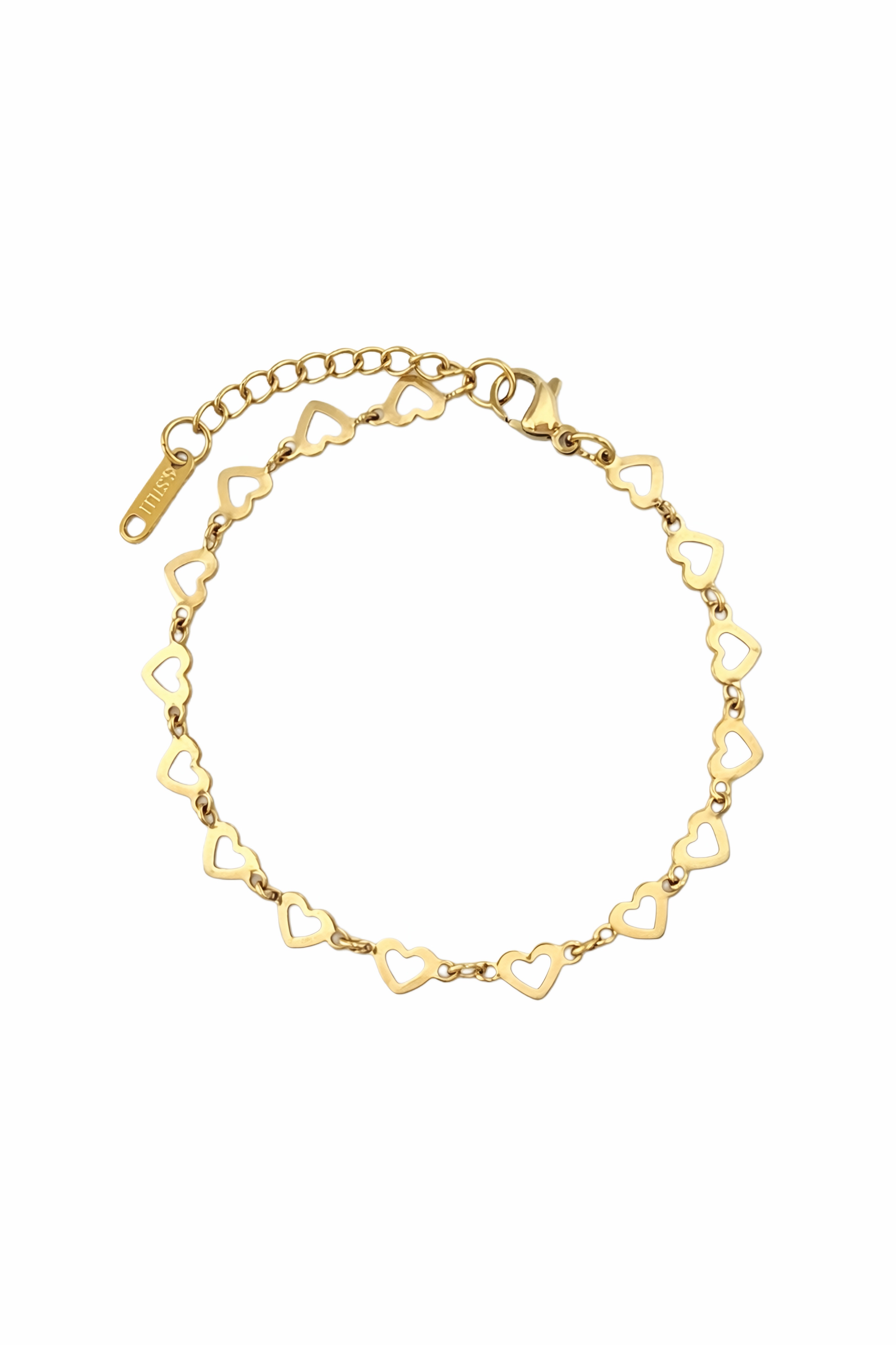 Heart chain bracelet
