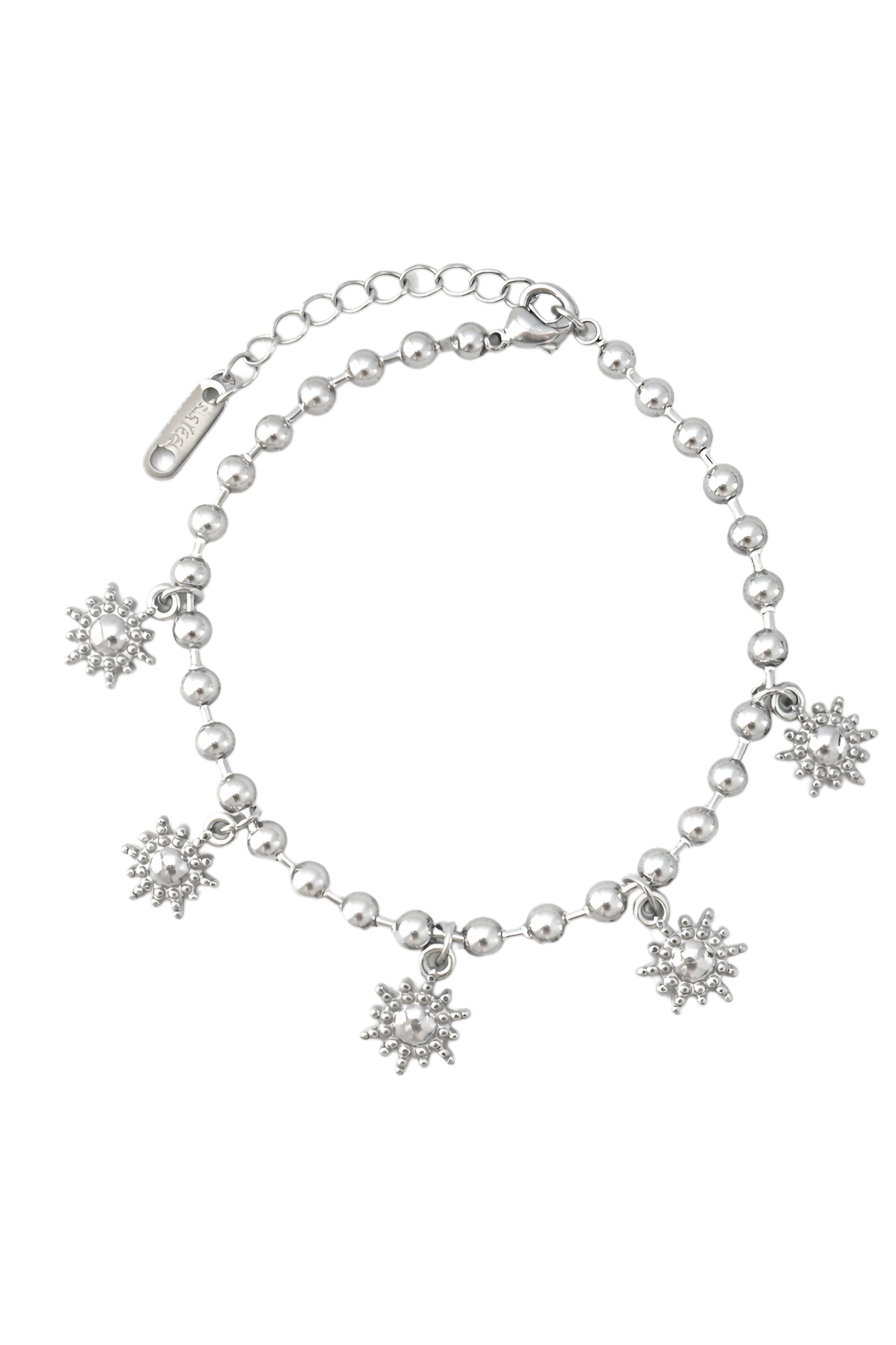 Bracelet with beads and sun charms