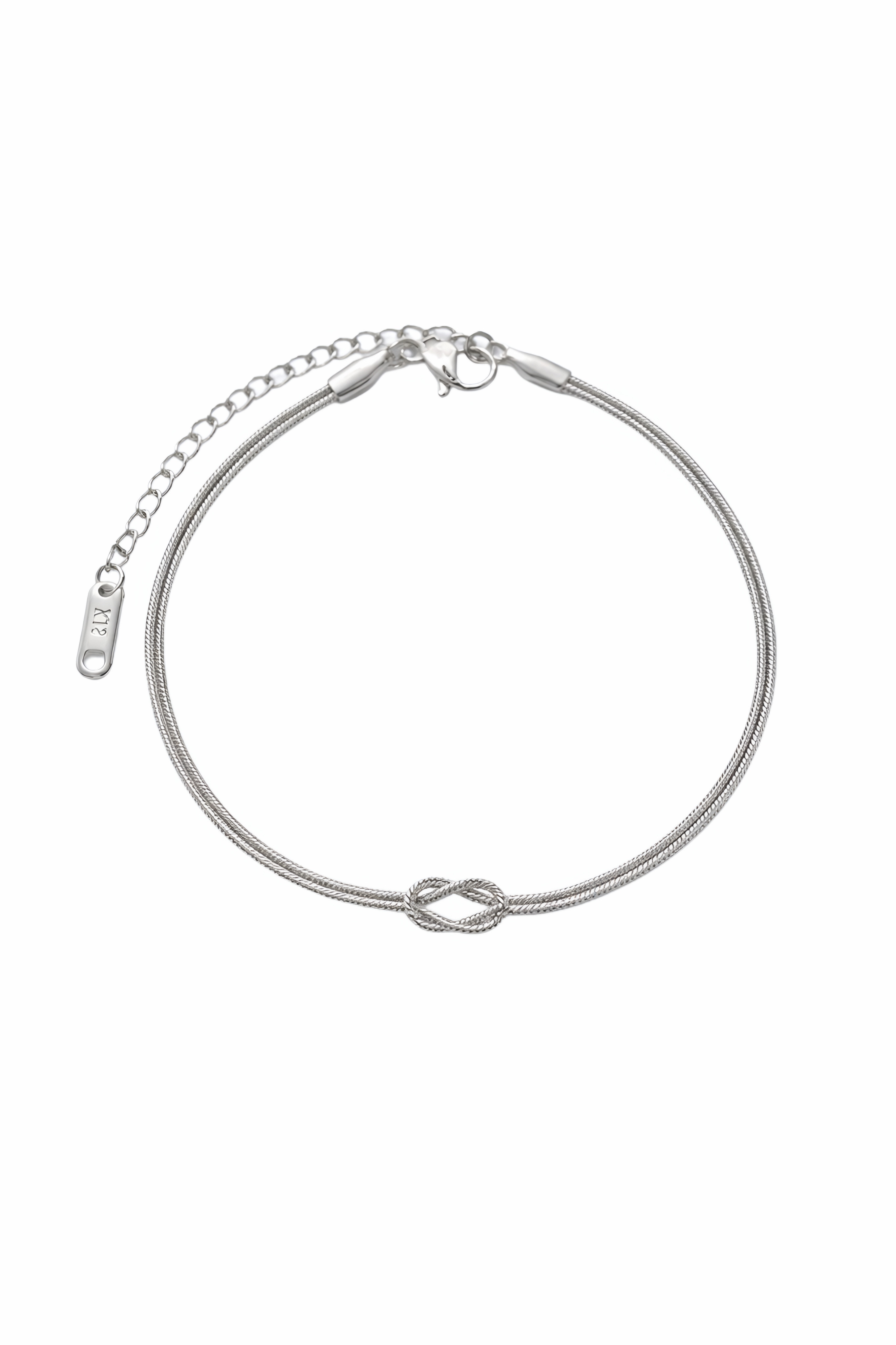 Double bracelet with a knot