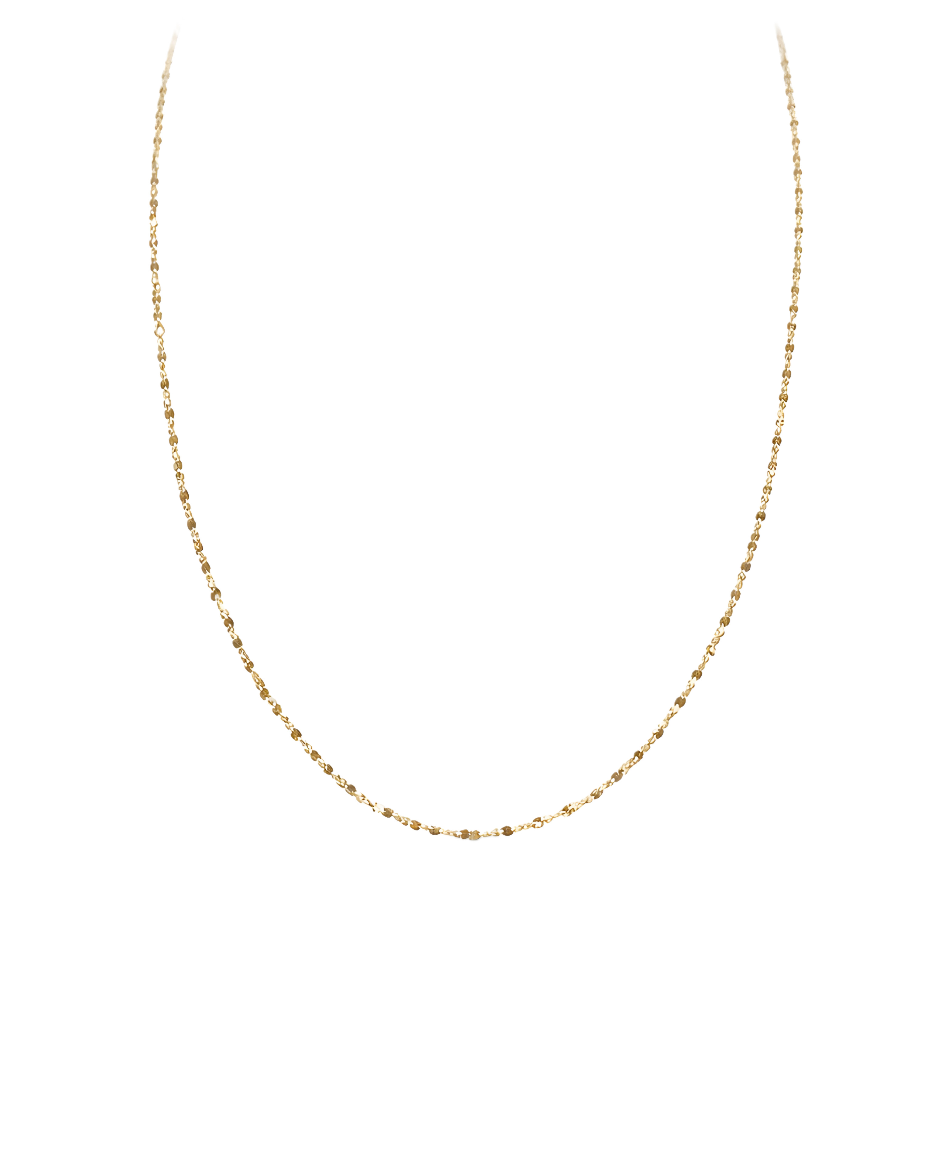 Gold necklace with reflective links
