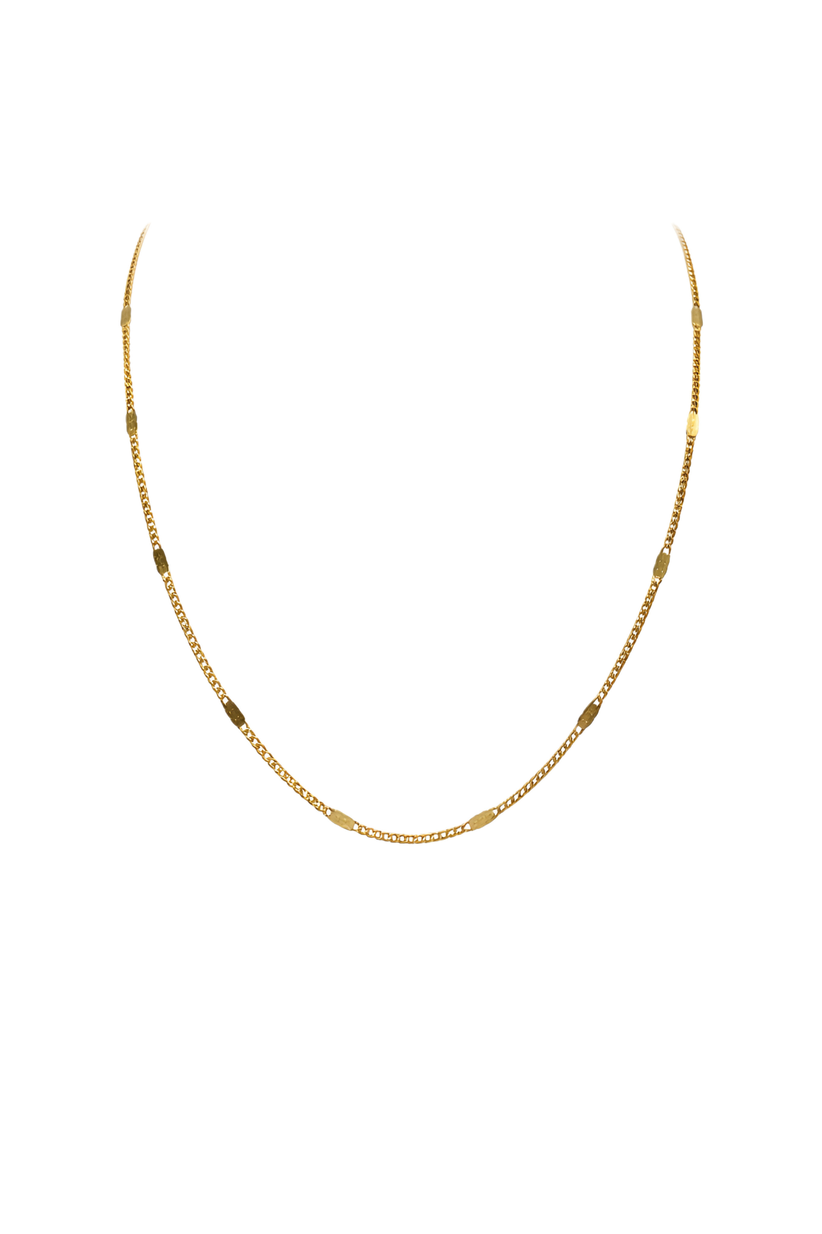 Necklace with small discs