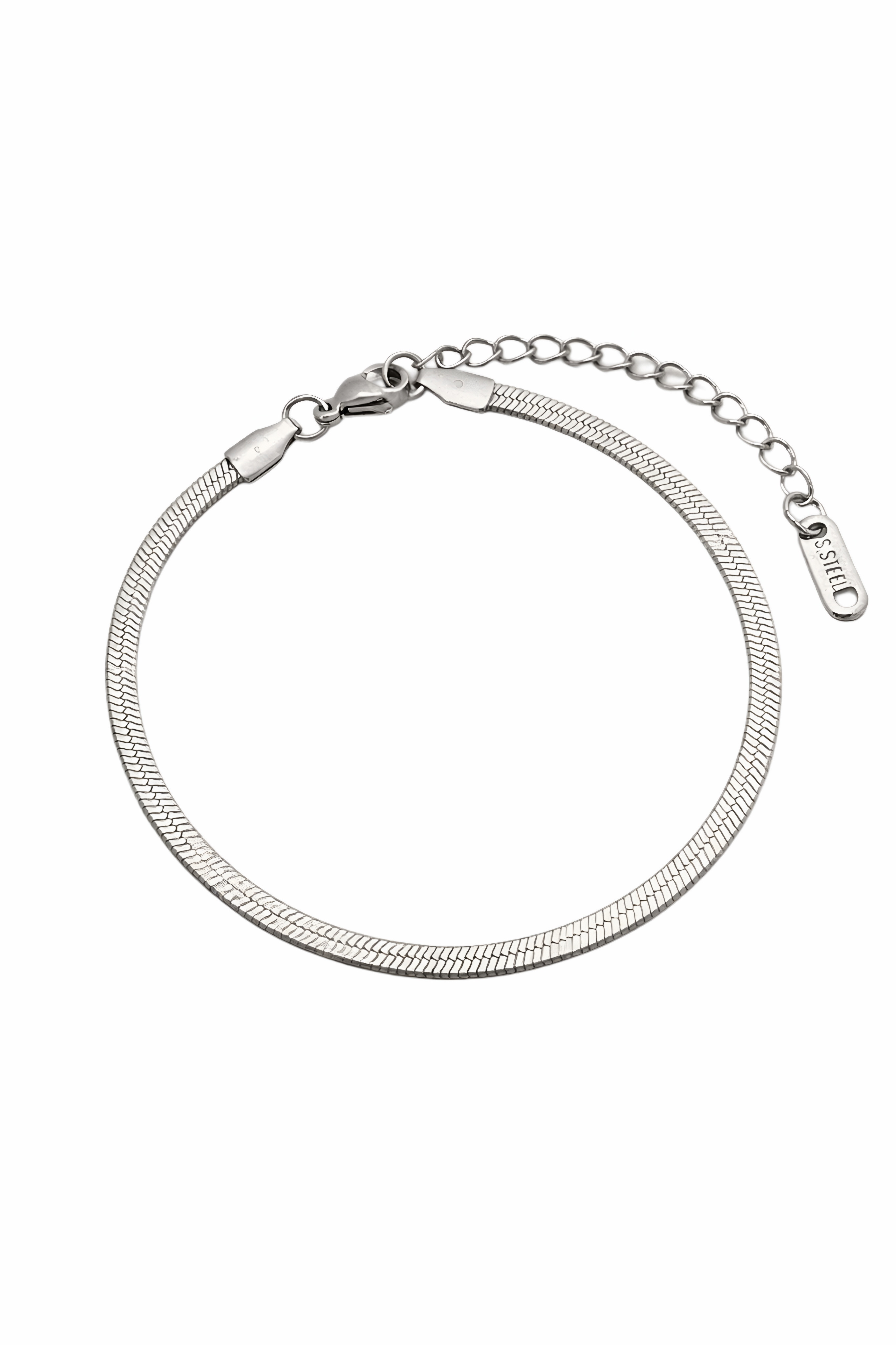 Flat snake chain bracelet