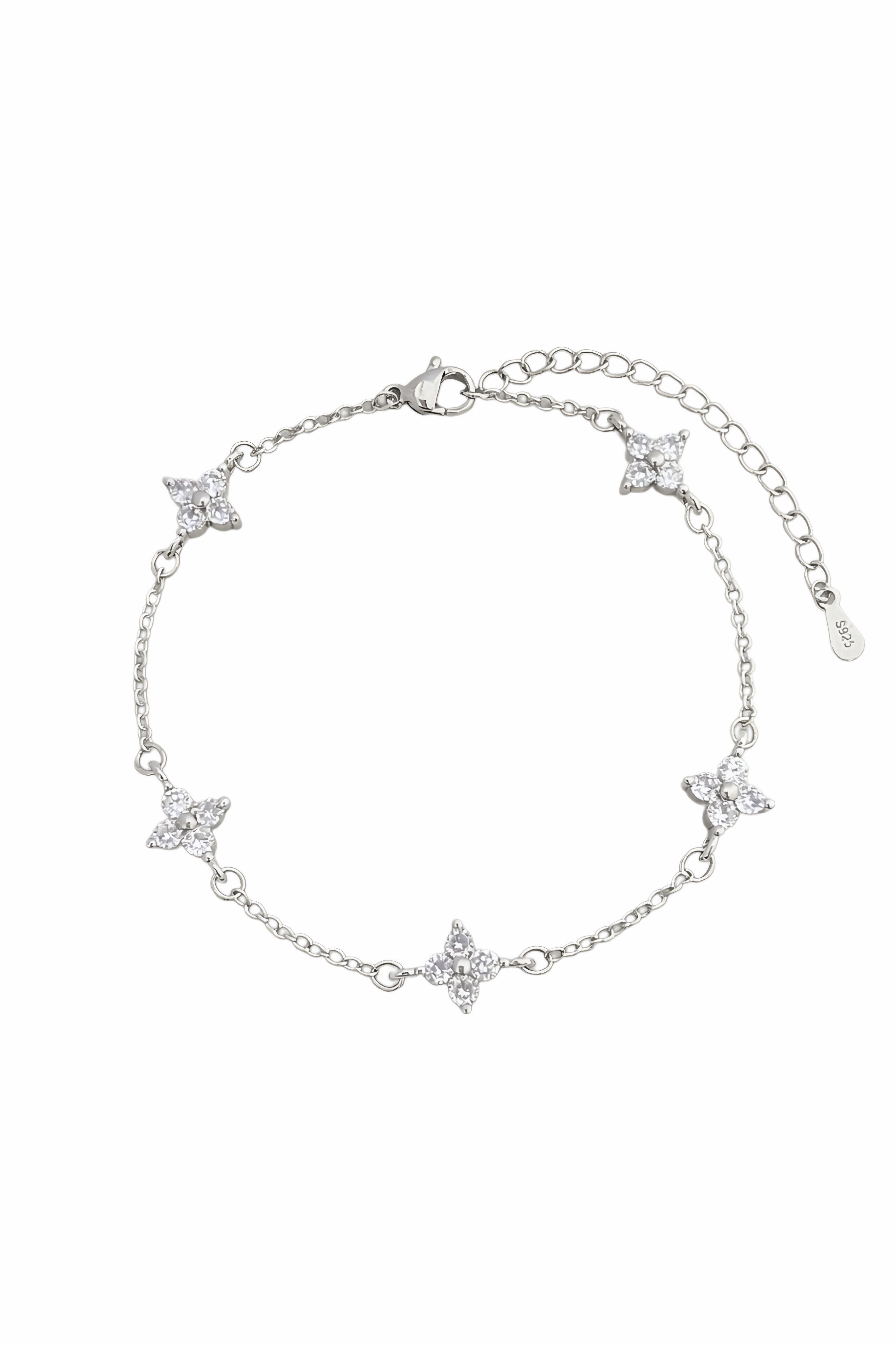 Crystal clover bracelet