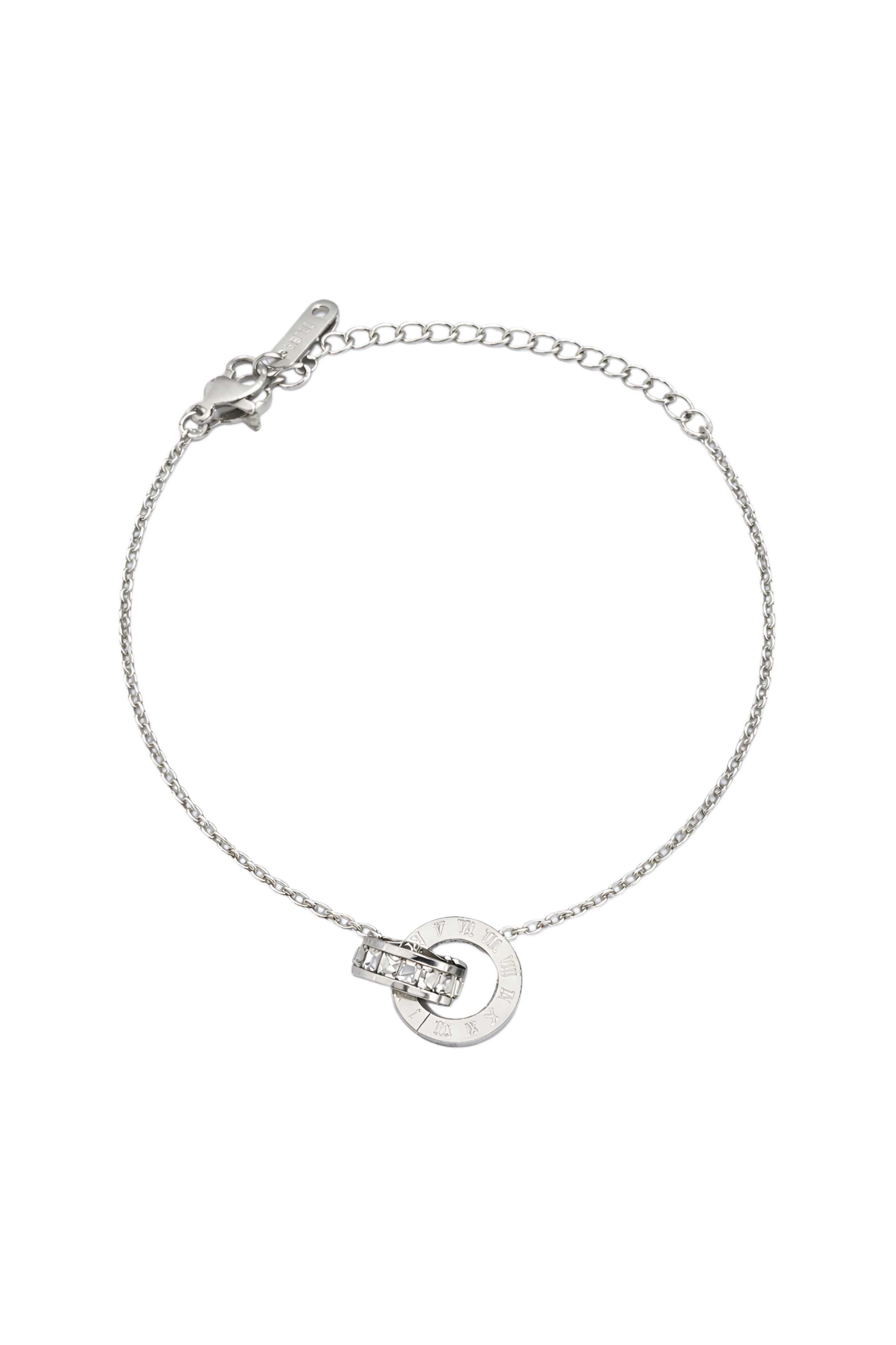 Roman numeral crystal bracelet