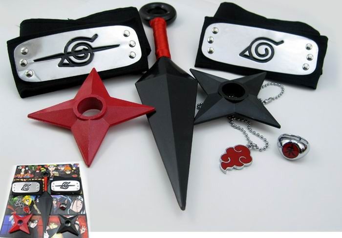 Naruto Kunai, Headband & Shuriken Set