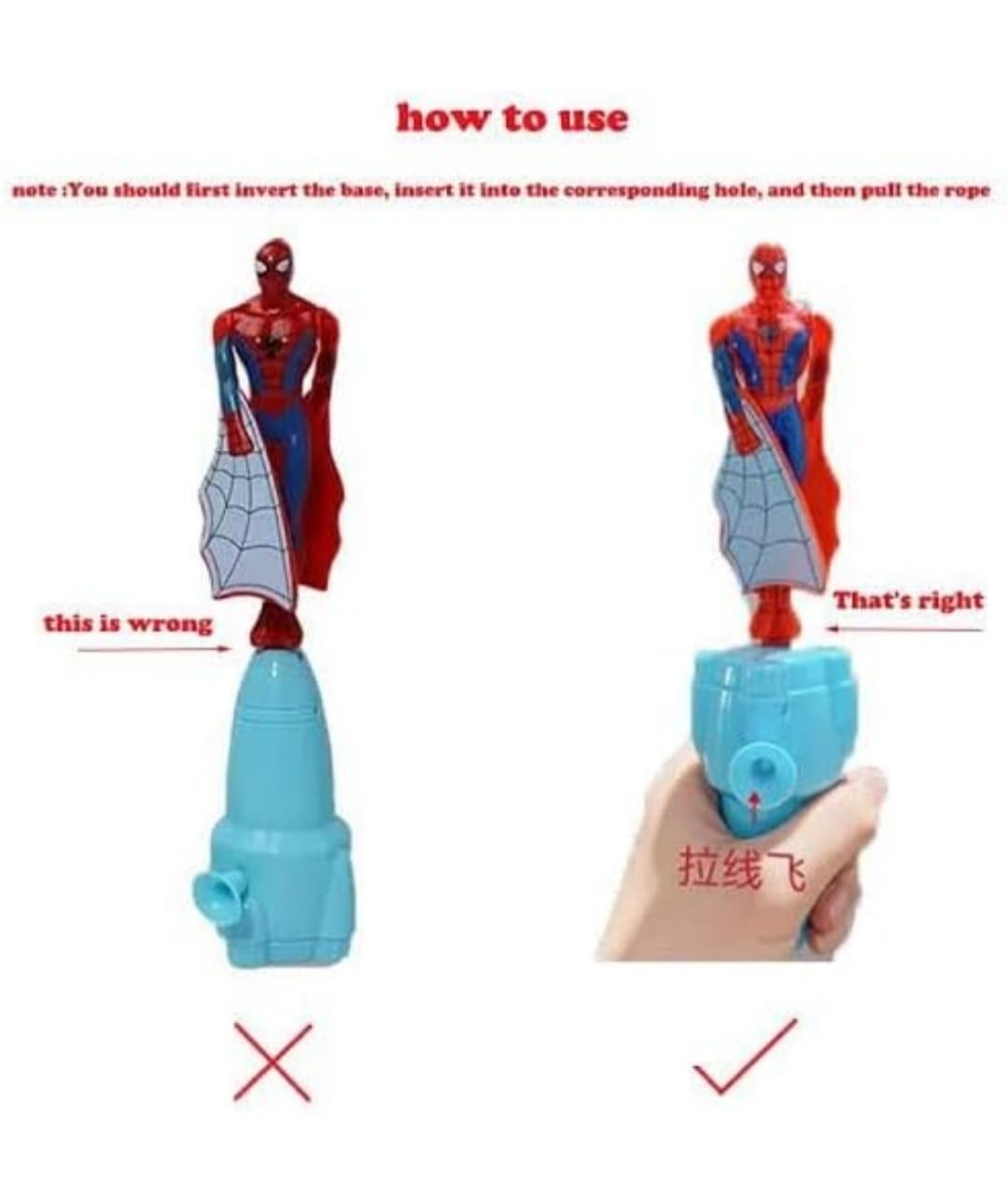 Flying Spider man toy