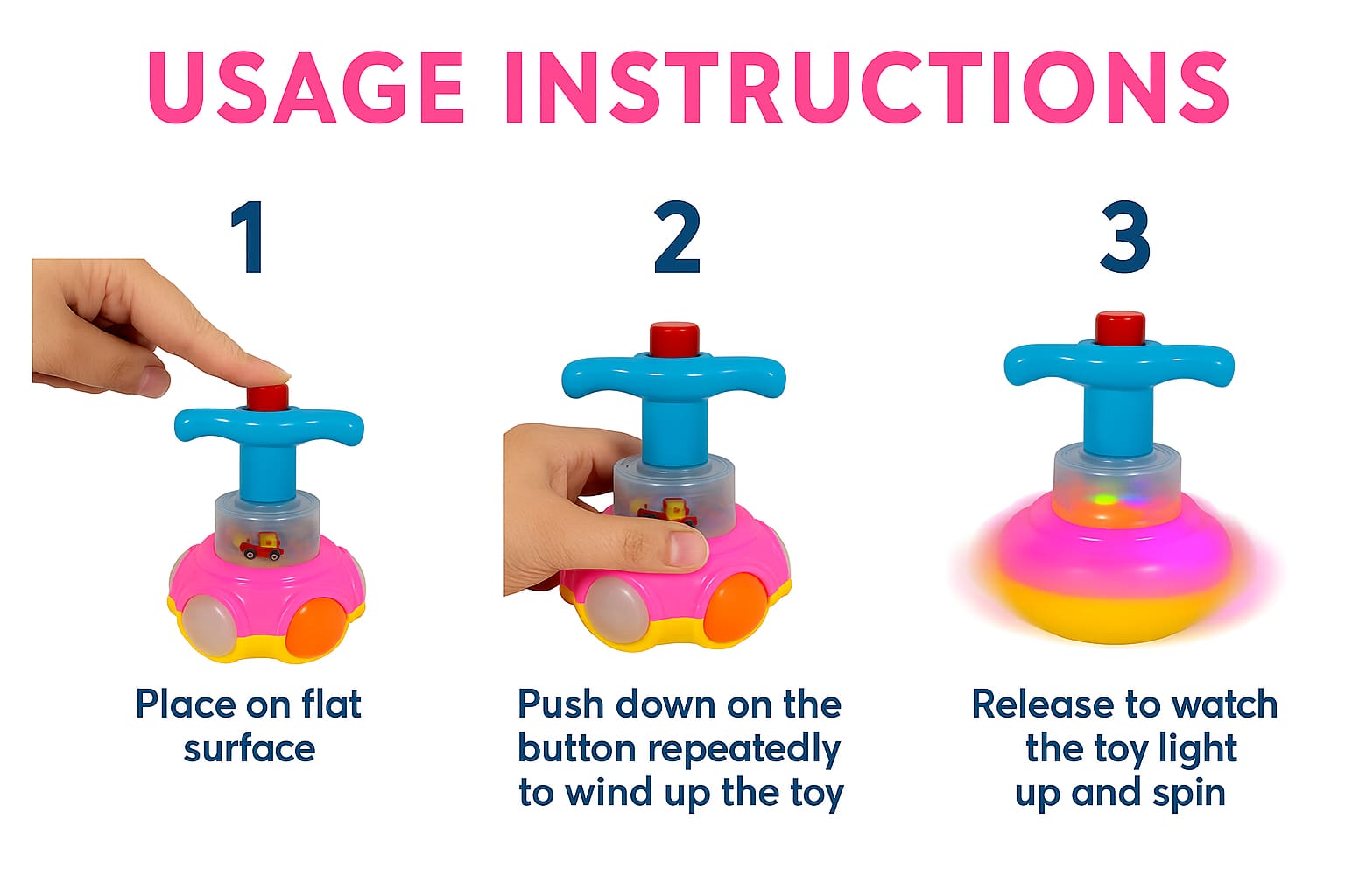 Light-Up Spinning Top Toy