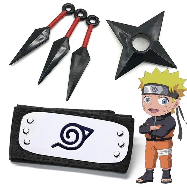 Naruto Kunai, Headband & Shuriken Set