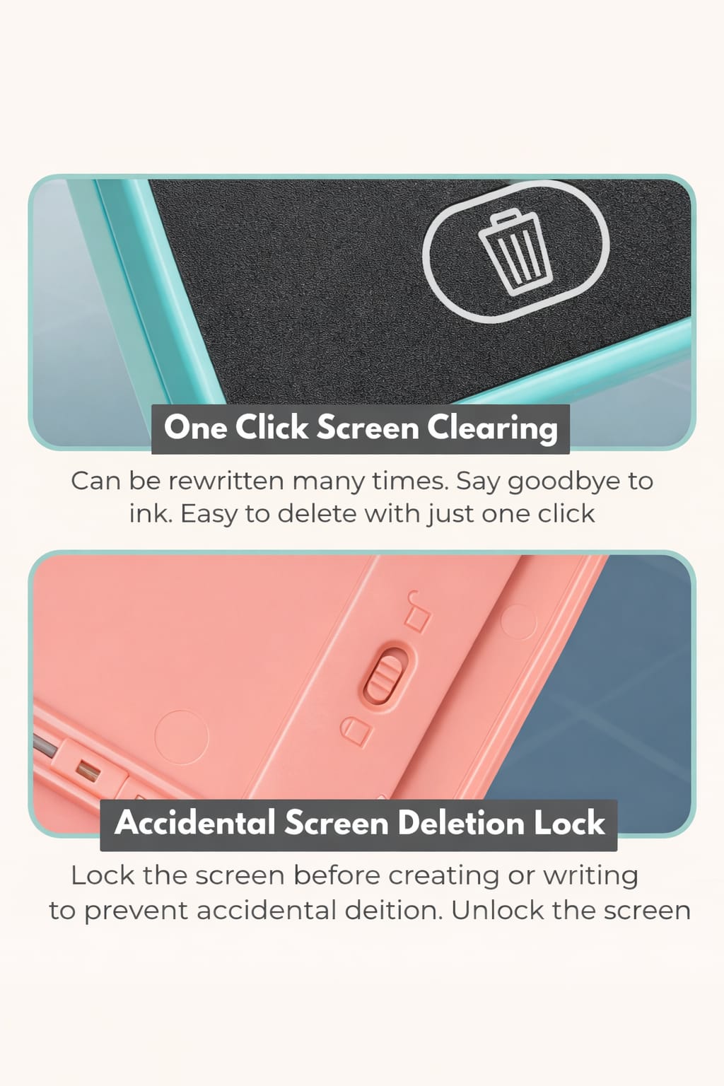 LCD Writing pencil box