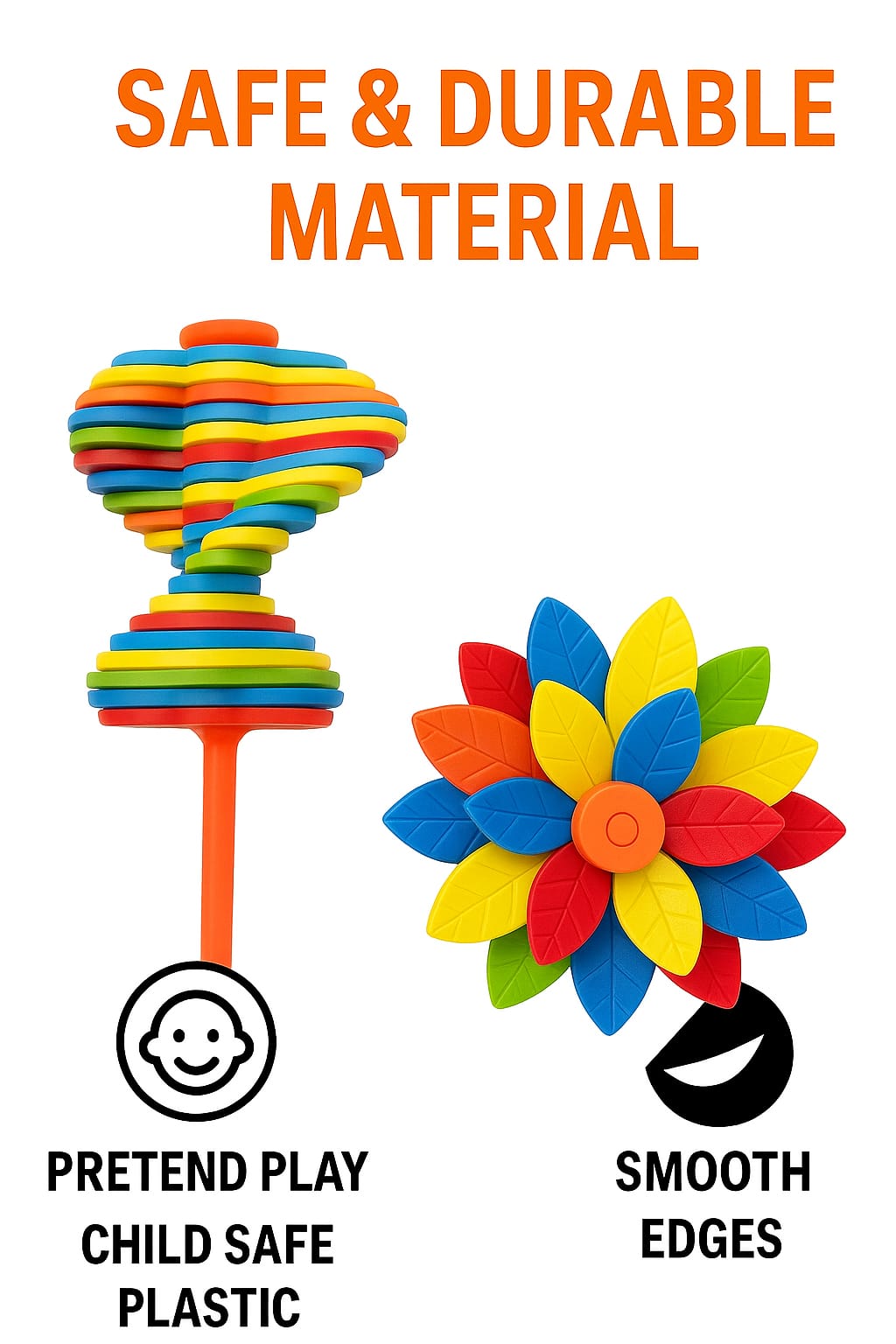 Rainbow plastic Spinning Toy