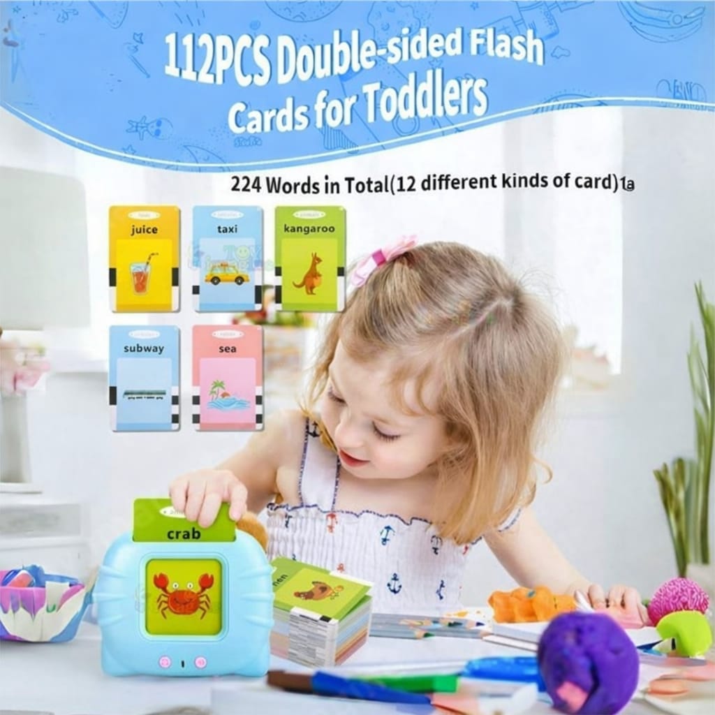 112PCS Double-sided Flash Cards for Toddlers