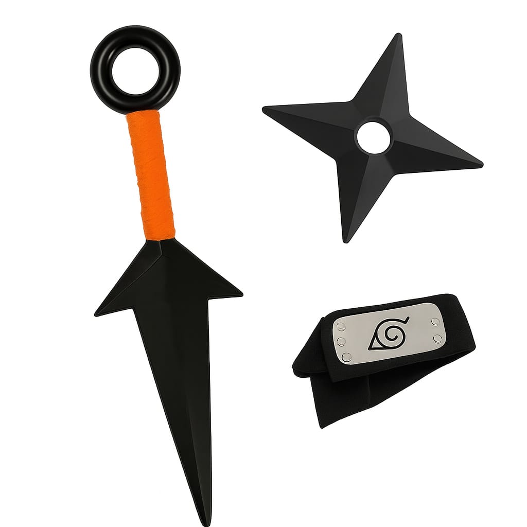 Naruto Kunai, Headband & Shuriken Set