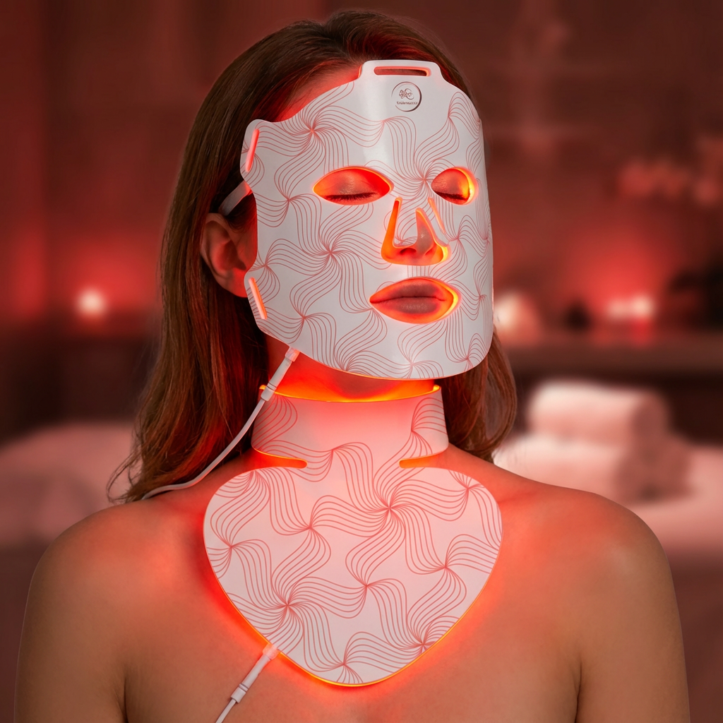 RadianceX LED Light Therapy Mask (Face + Neck + Chest) Designer White
