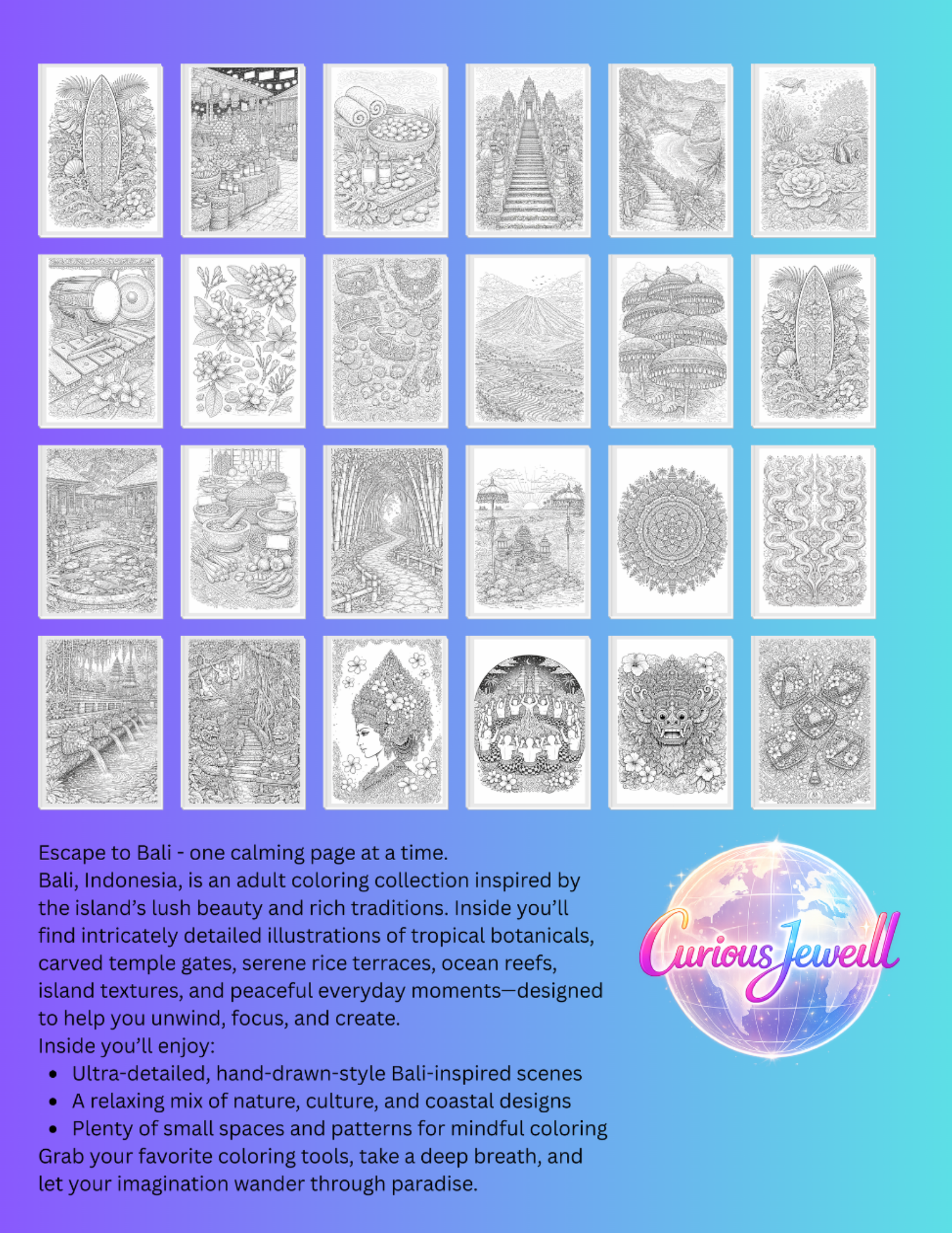 Bali Breeze Destination Coloring Book