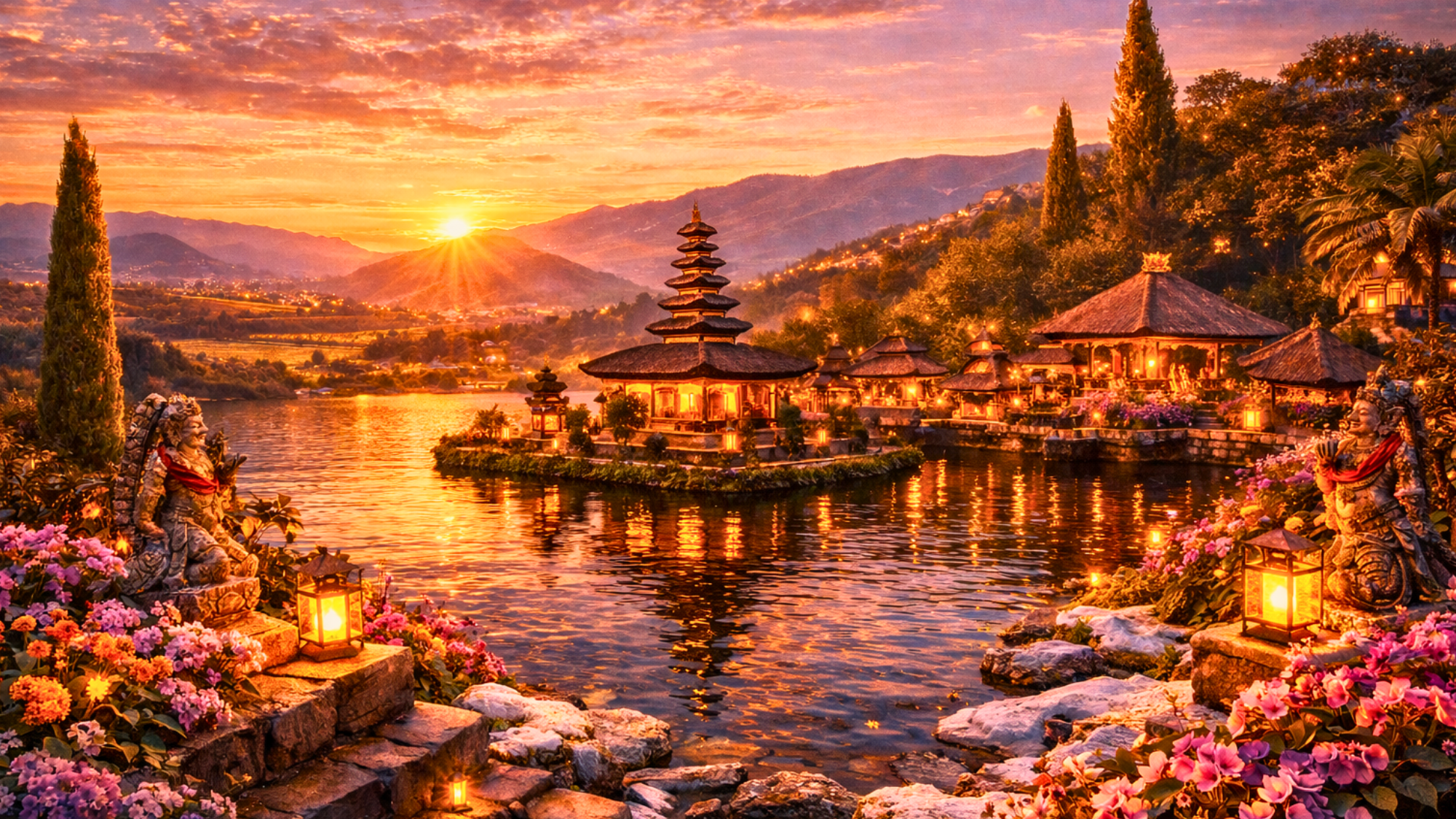 Bali Twilight Temple Glow