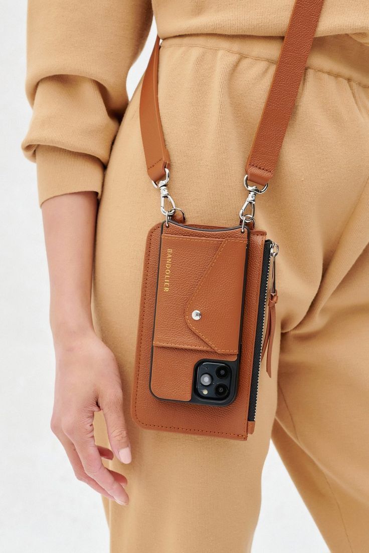 Leather Crossbody Phone Wallet